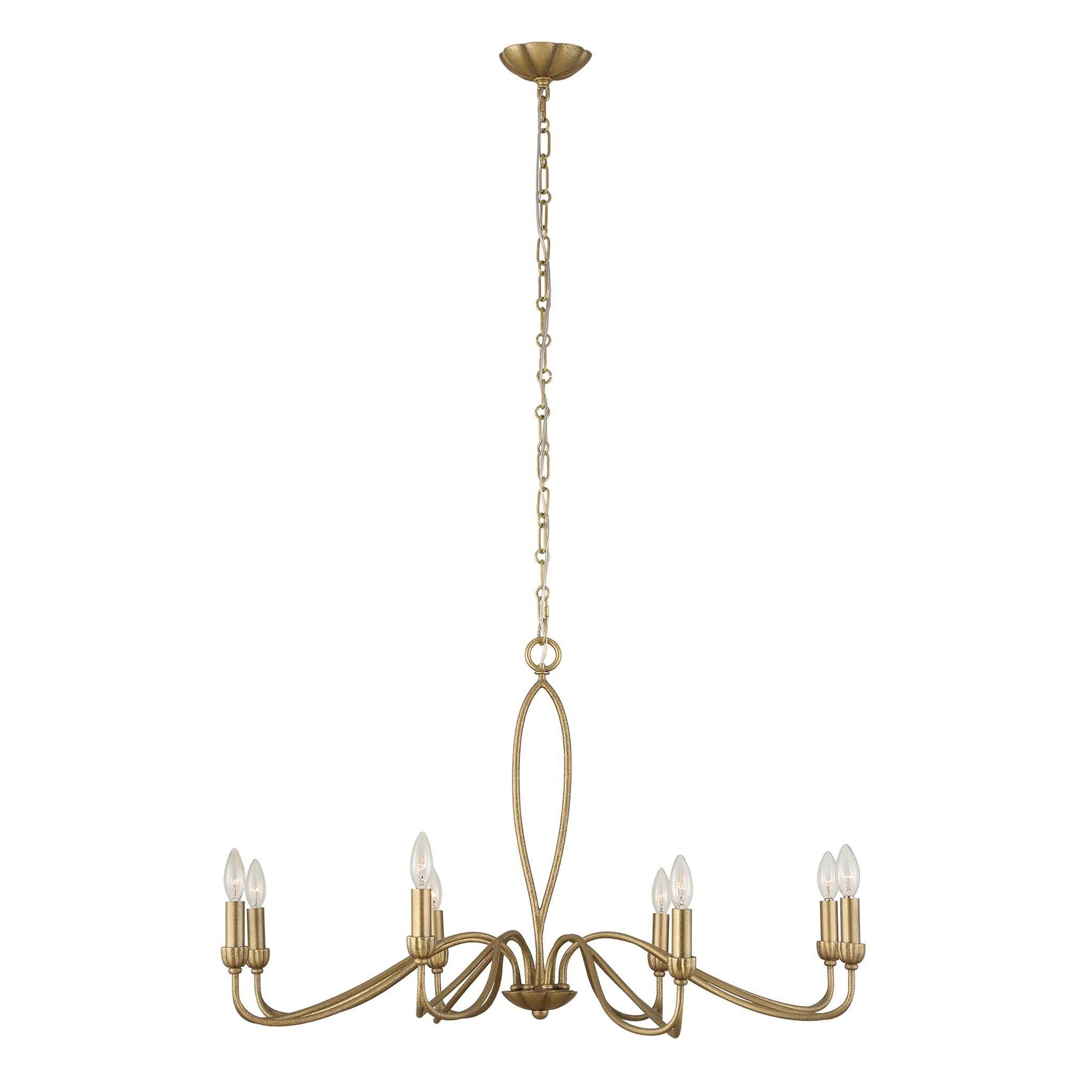 Corella - 8 Light Chandelier - Gold