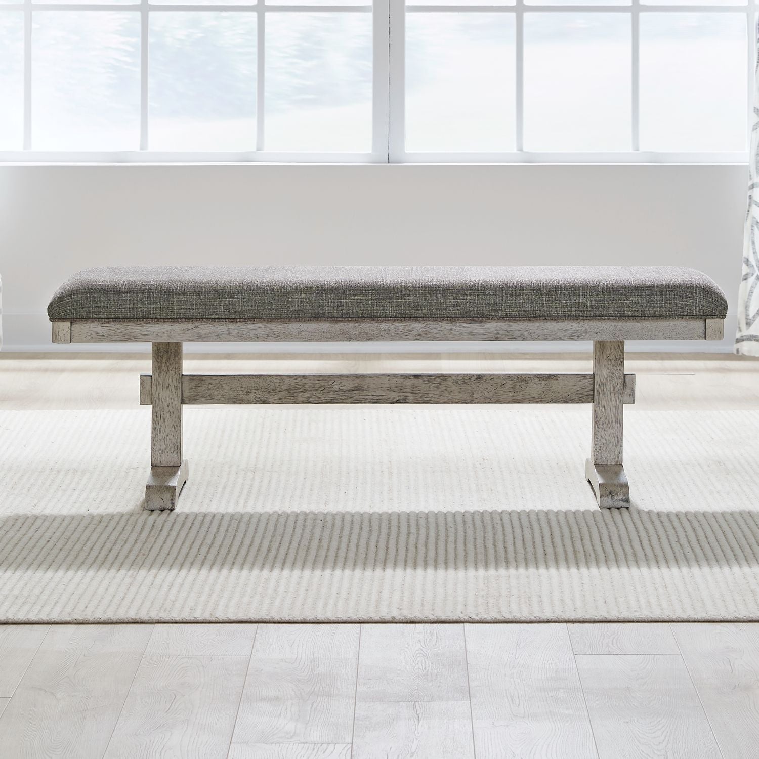 Hallendale - Upholstered Dining Bench - Gravel Wash