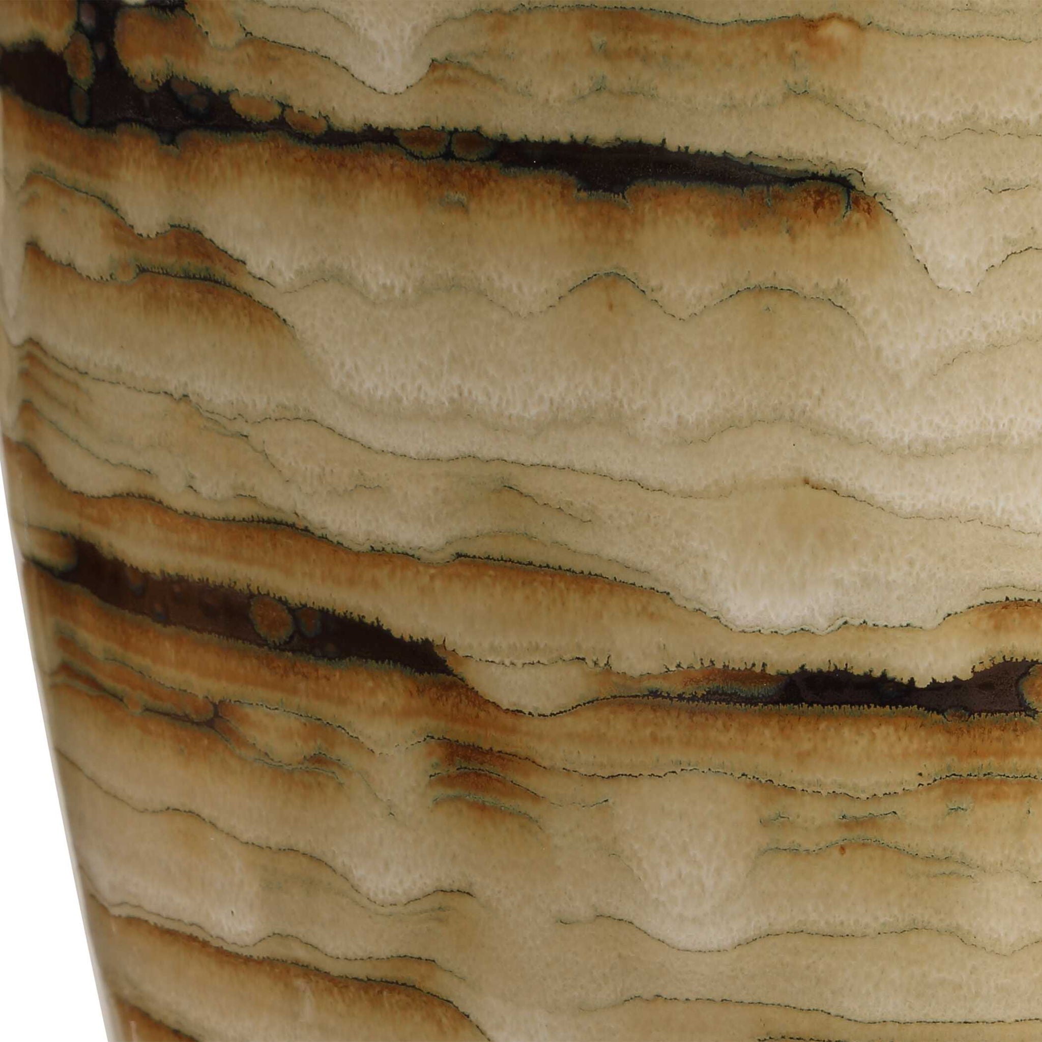 Schneider - Glazed Table Lamp - Brown / Beige