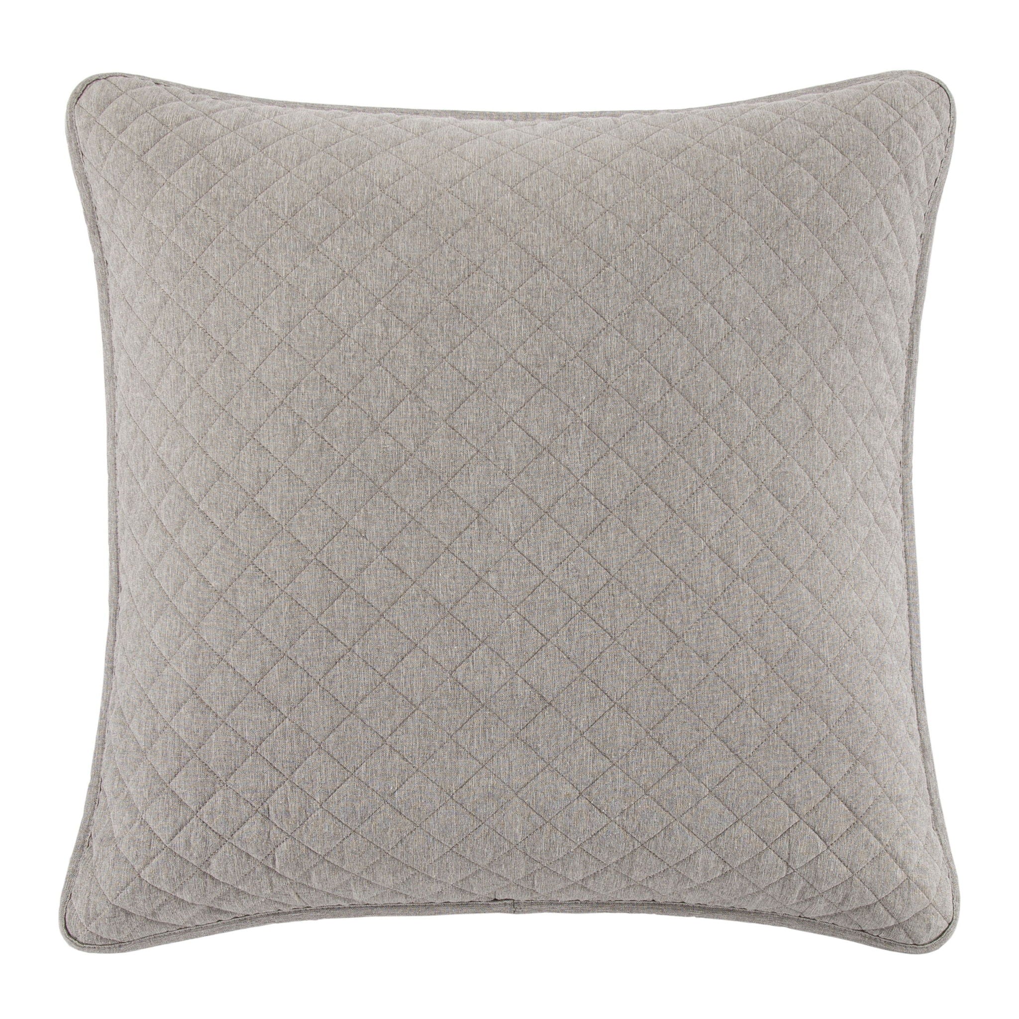 Anna - Diamond Quilted Euro Sham - Taupe