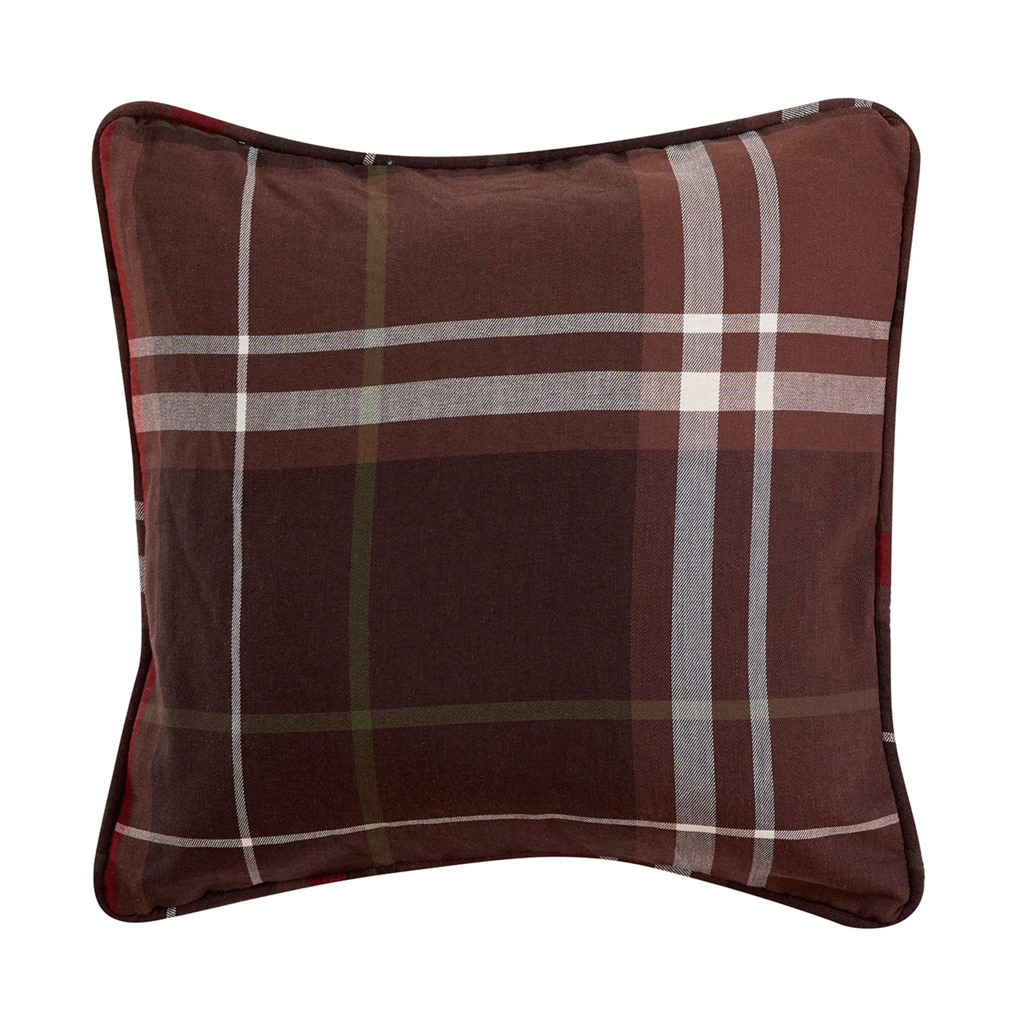Jackson - Plaid Euro Sham - Brown / Red