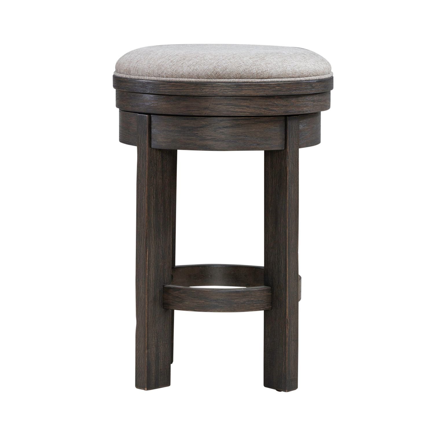 Lennox Hill - Upholstered Swivel Console Stool - Bark