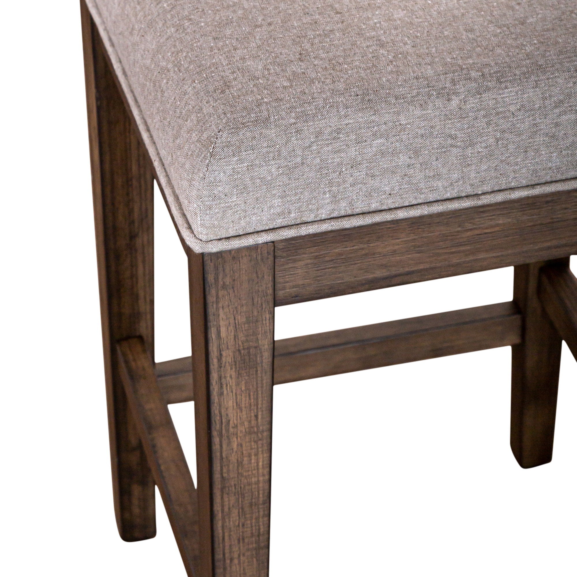 Arrowcreek - Upholstered Console Stool - Weathered Stone