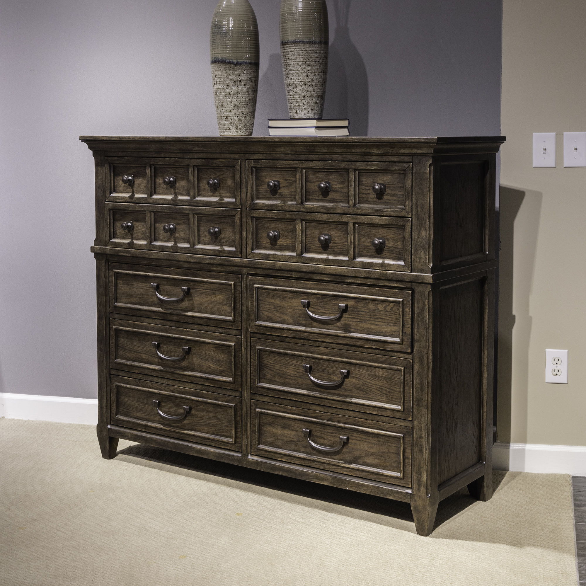 Paradise Valley - 10 Drawer Chesser - Saddle Brown