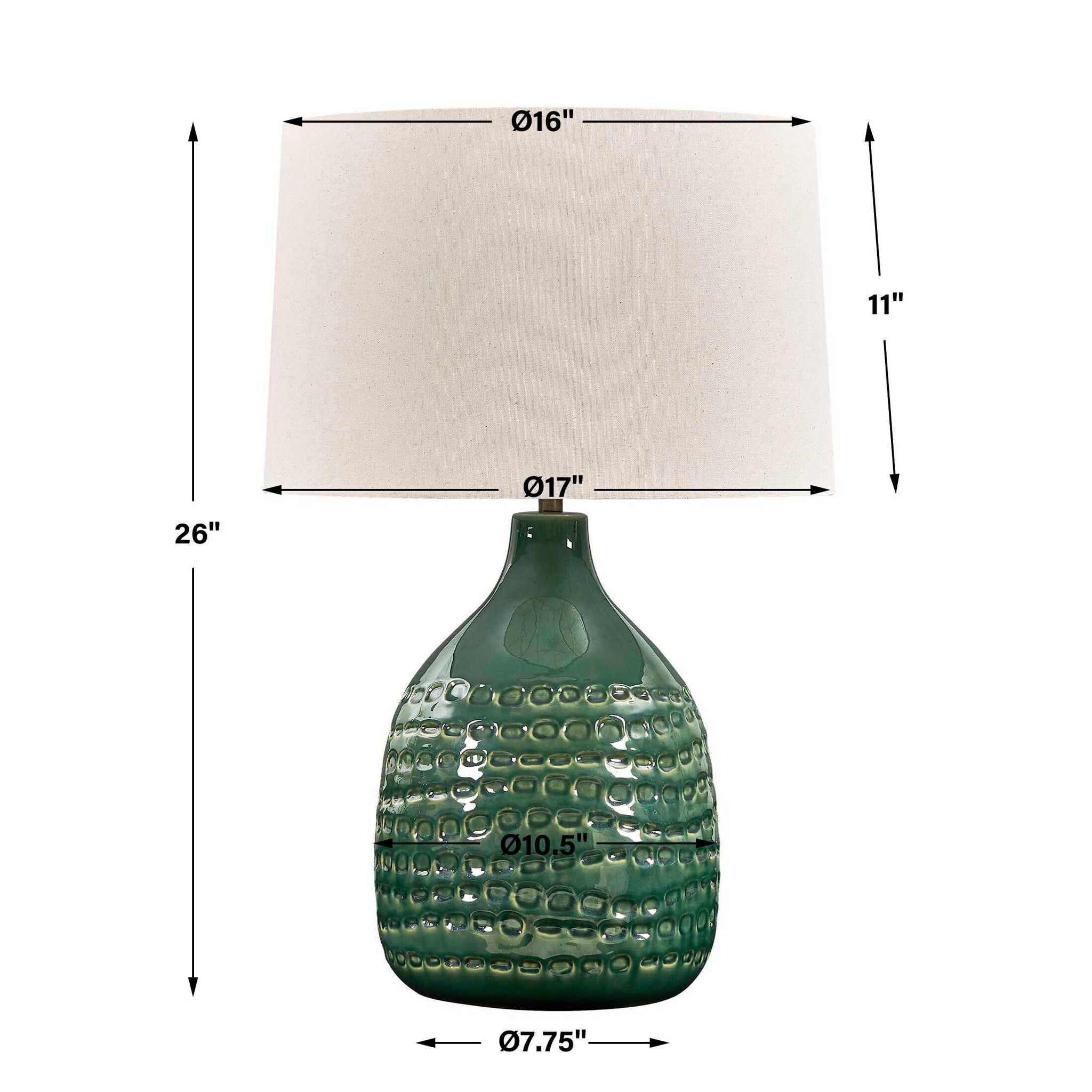 Breya - Glaze Table Lamp - Green