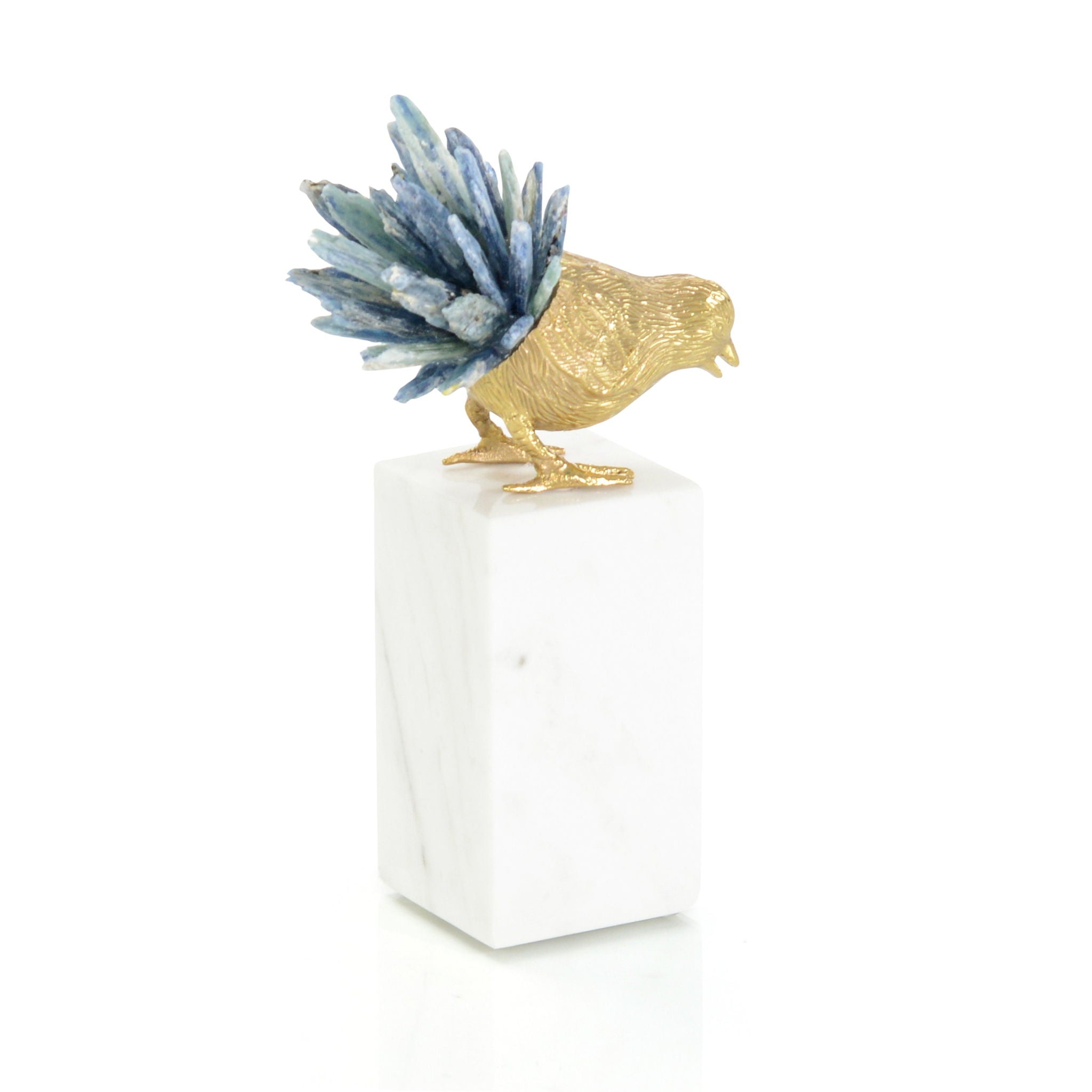 Brass Bird and Kyanite Sculpture I