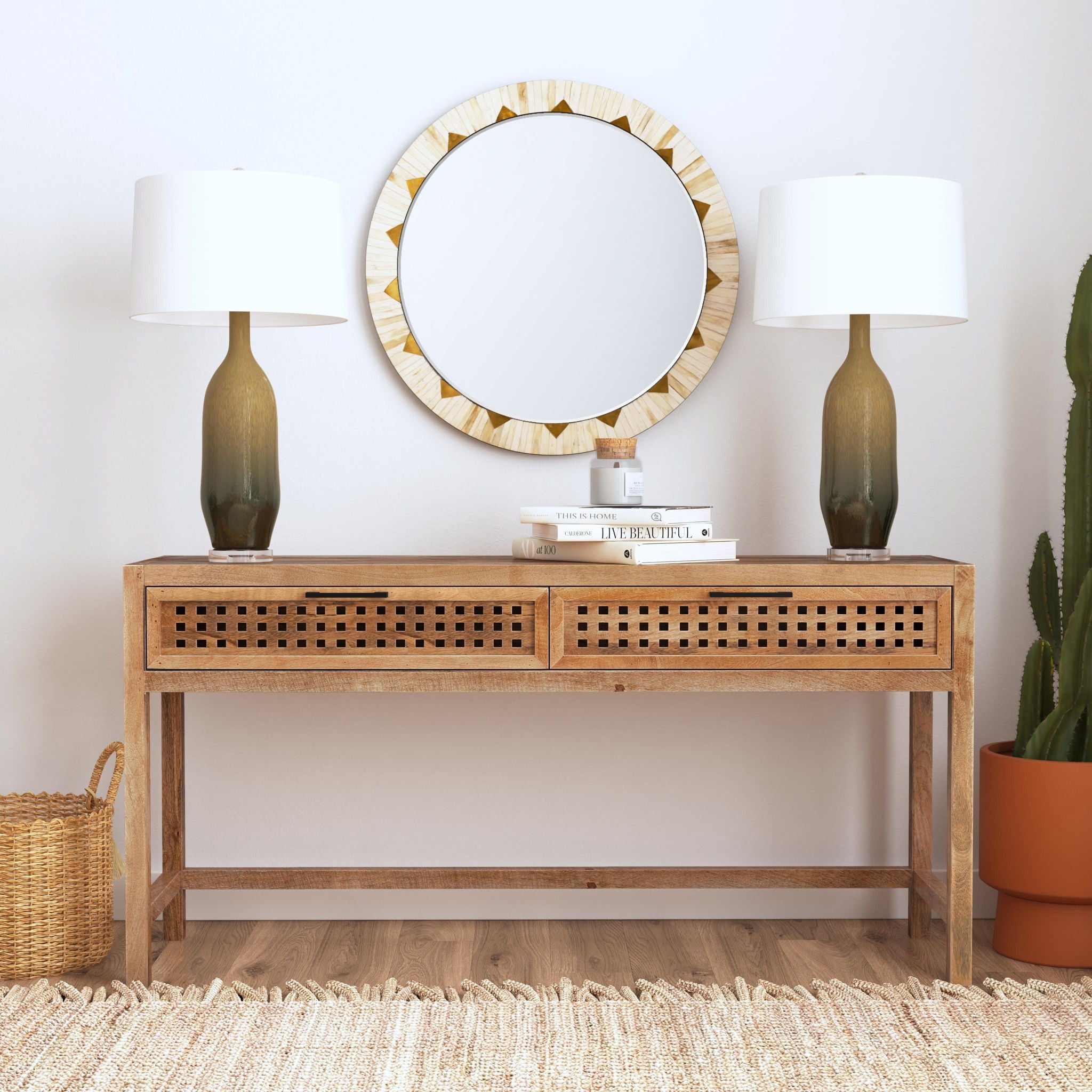 Global - Wall Mirror - Beige