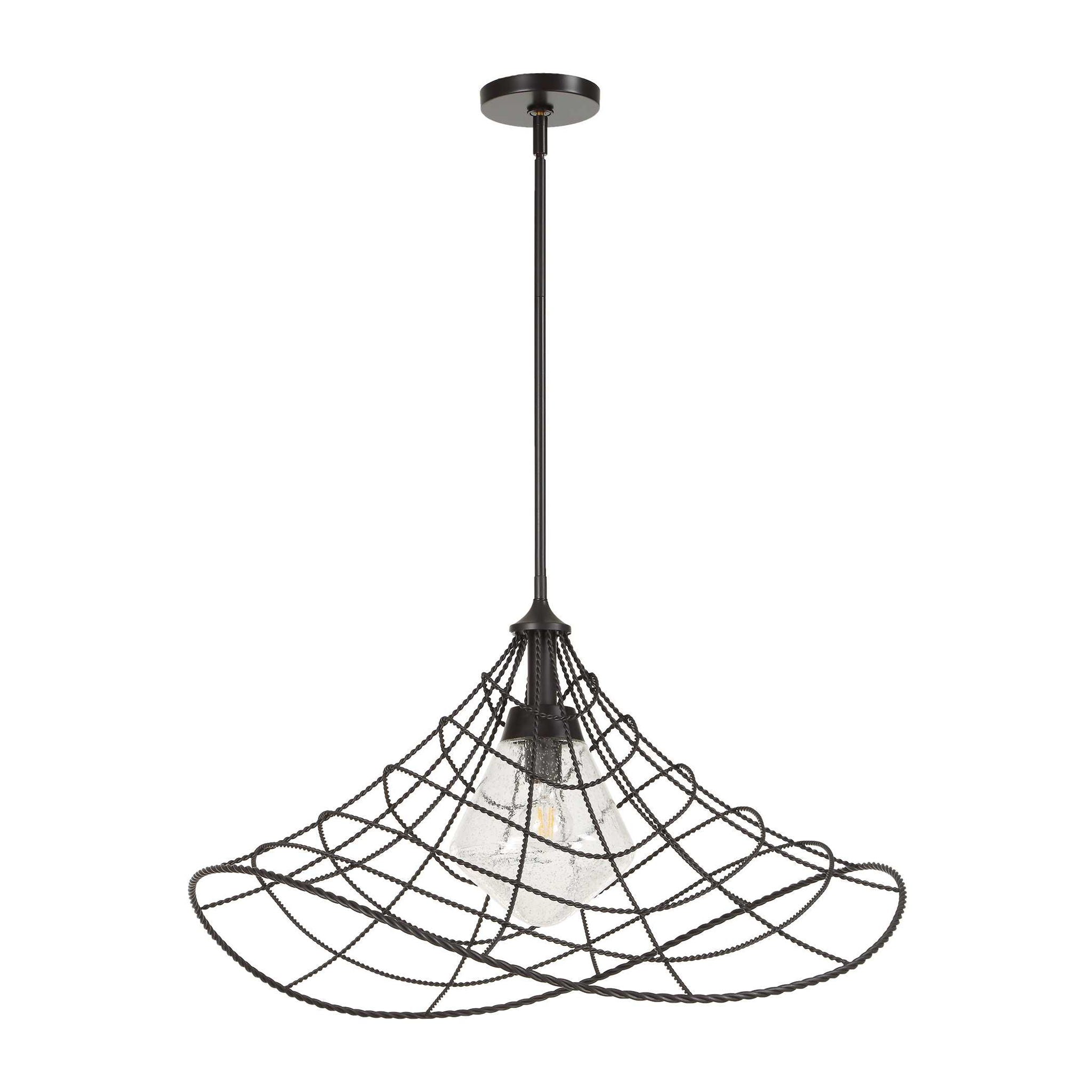 Whirlwind - 1 Light Indoor-Outdoor Pendant - Dark Bronze