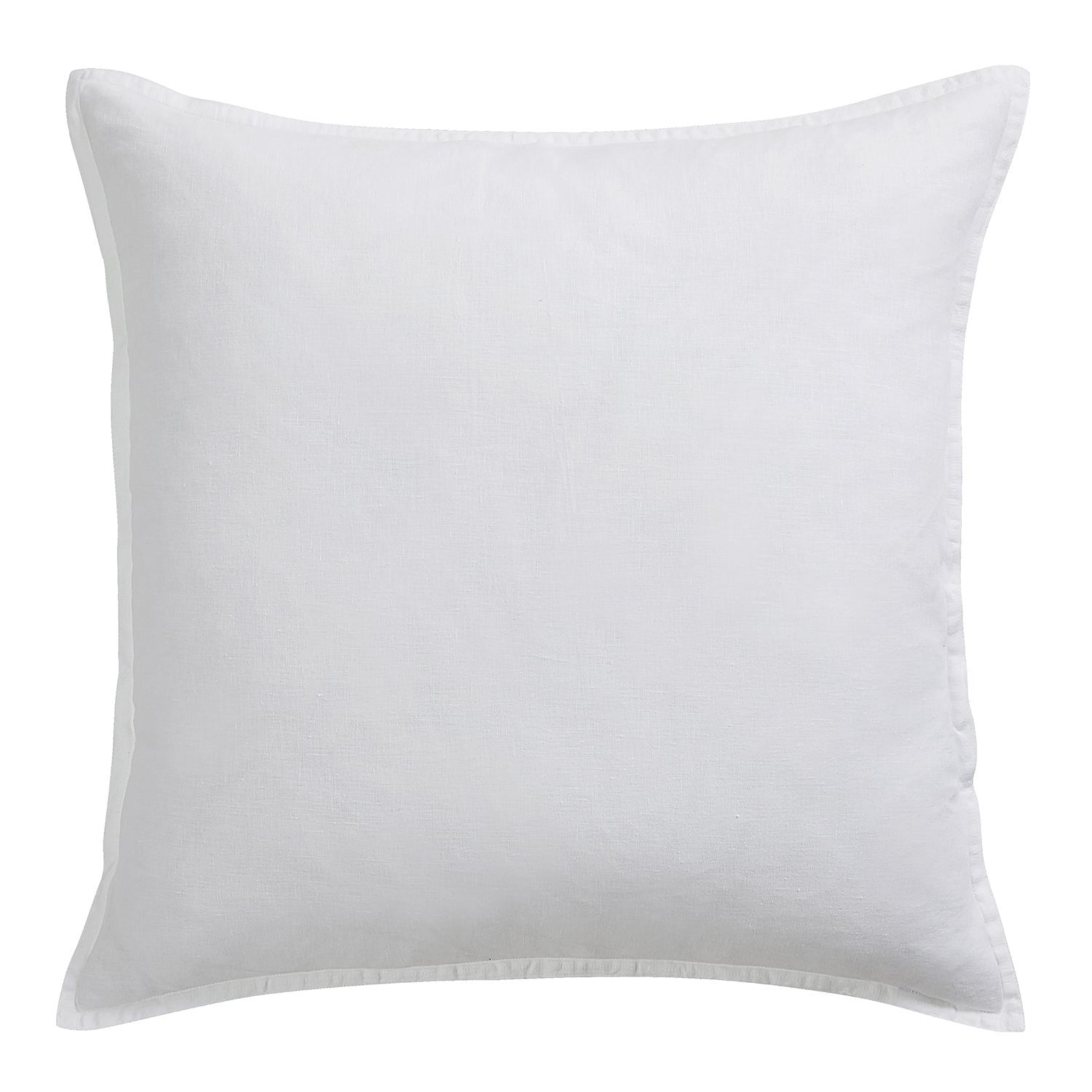 100% French Flax Linen - Euro Sham - White