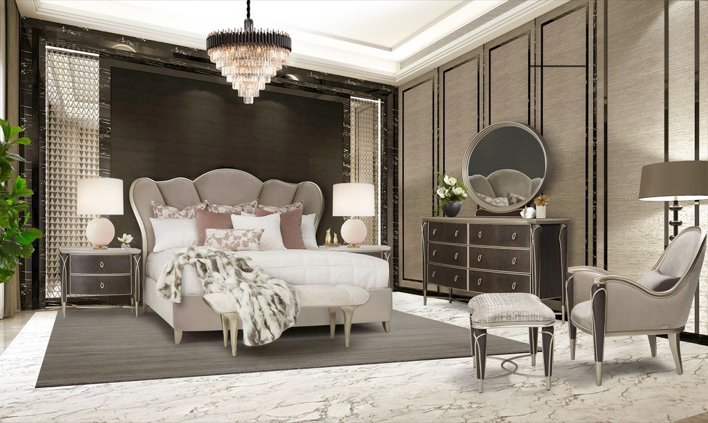 Villa Cherie - Channel Tufted Bed
