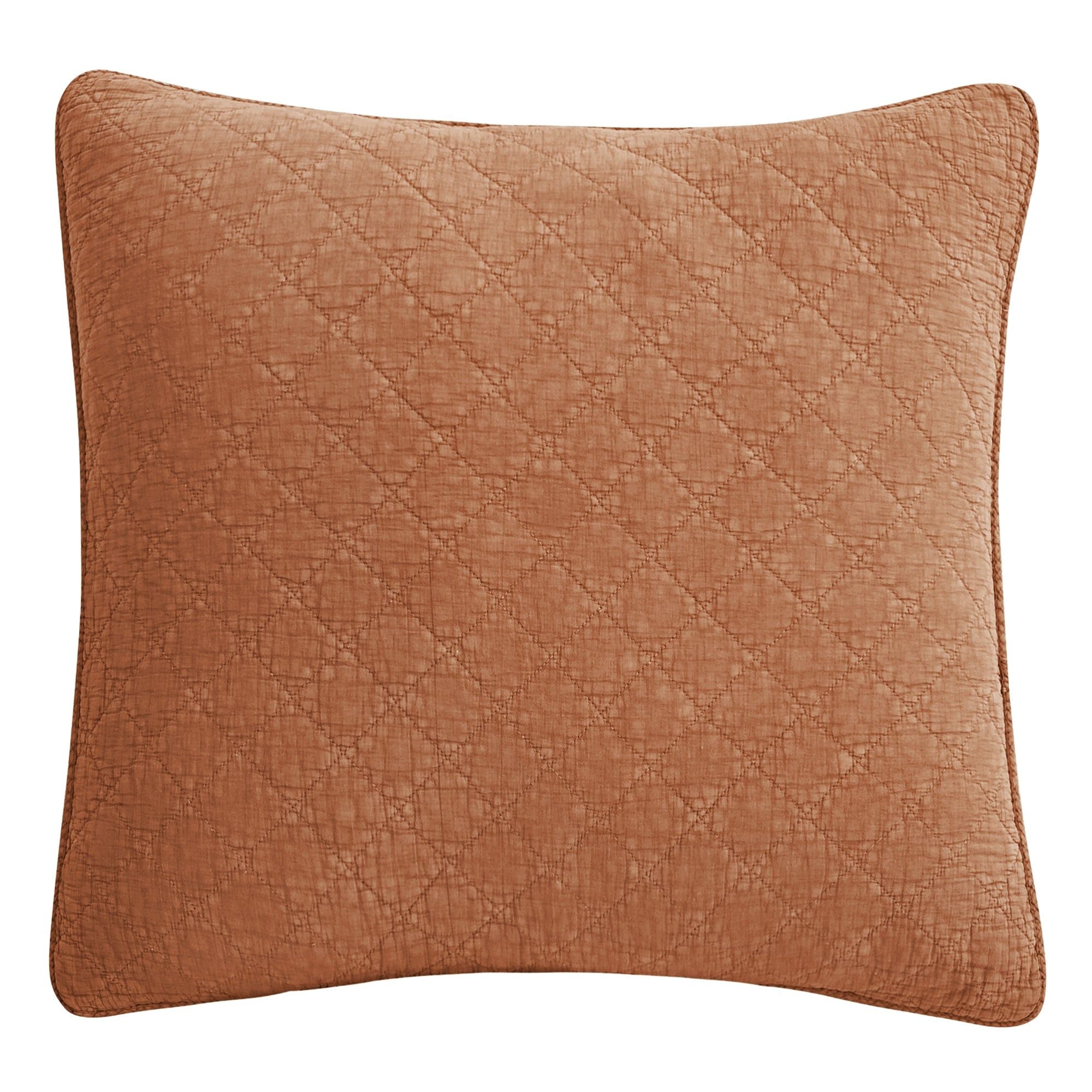 Cotton Gauze - Stonewashed Euro Sham - Copper