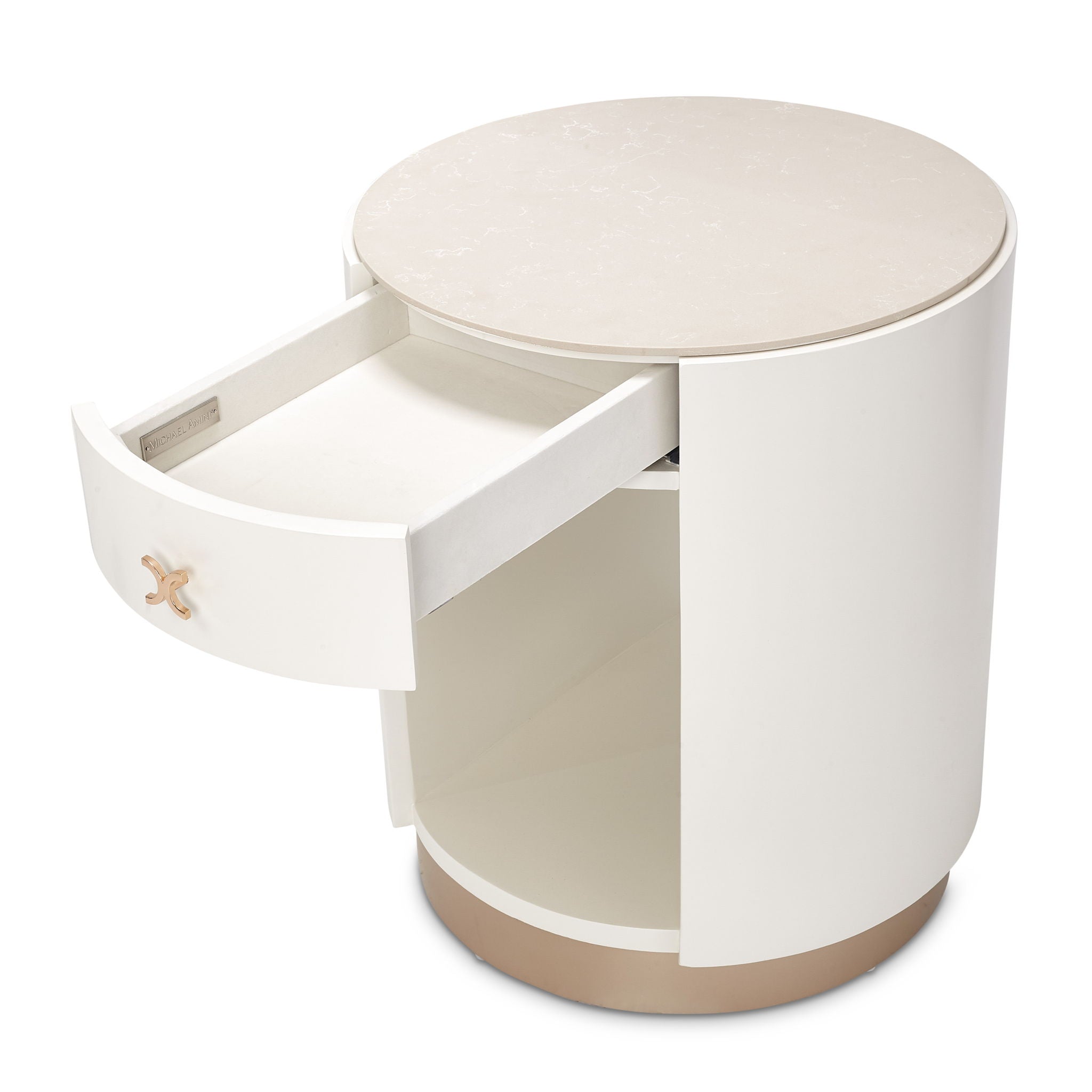 La Rachelle - Round End Table - Champagne