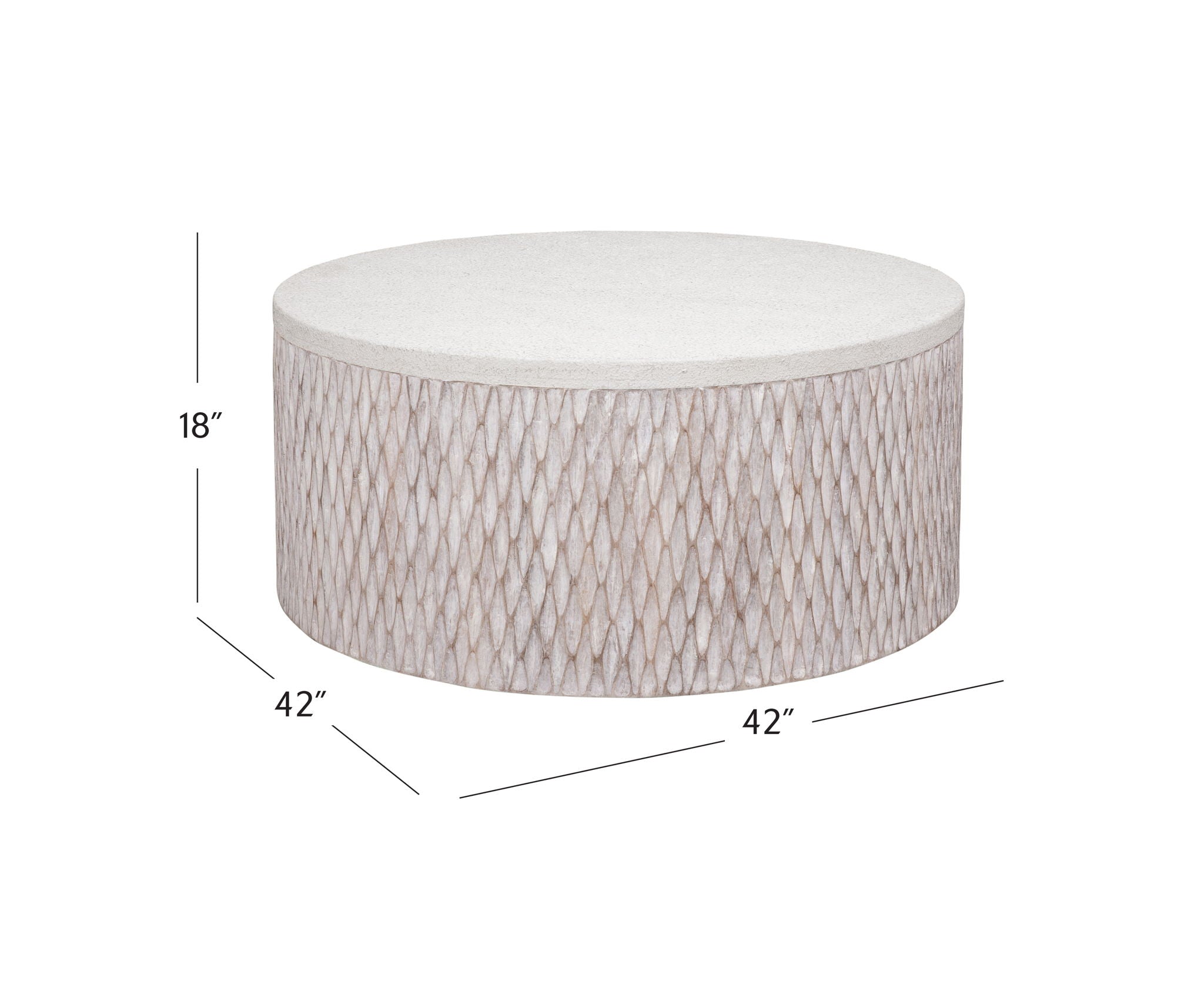 Brewer - Accent Cocktail Table - White Wash