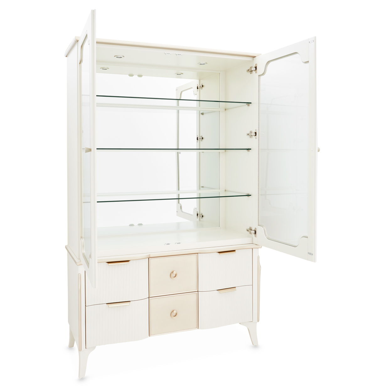 La Marisia - Display Cabinet - Creamy Pearl