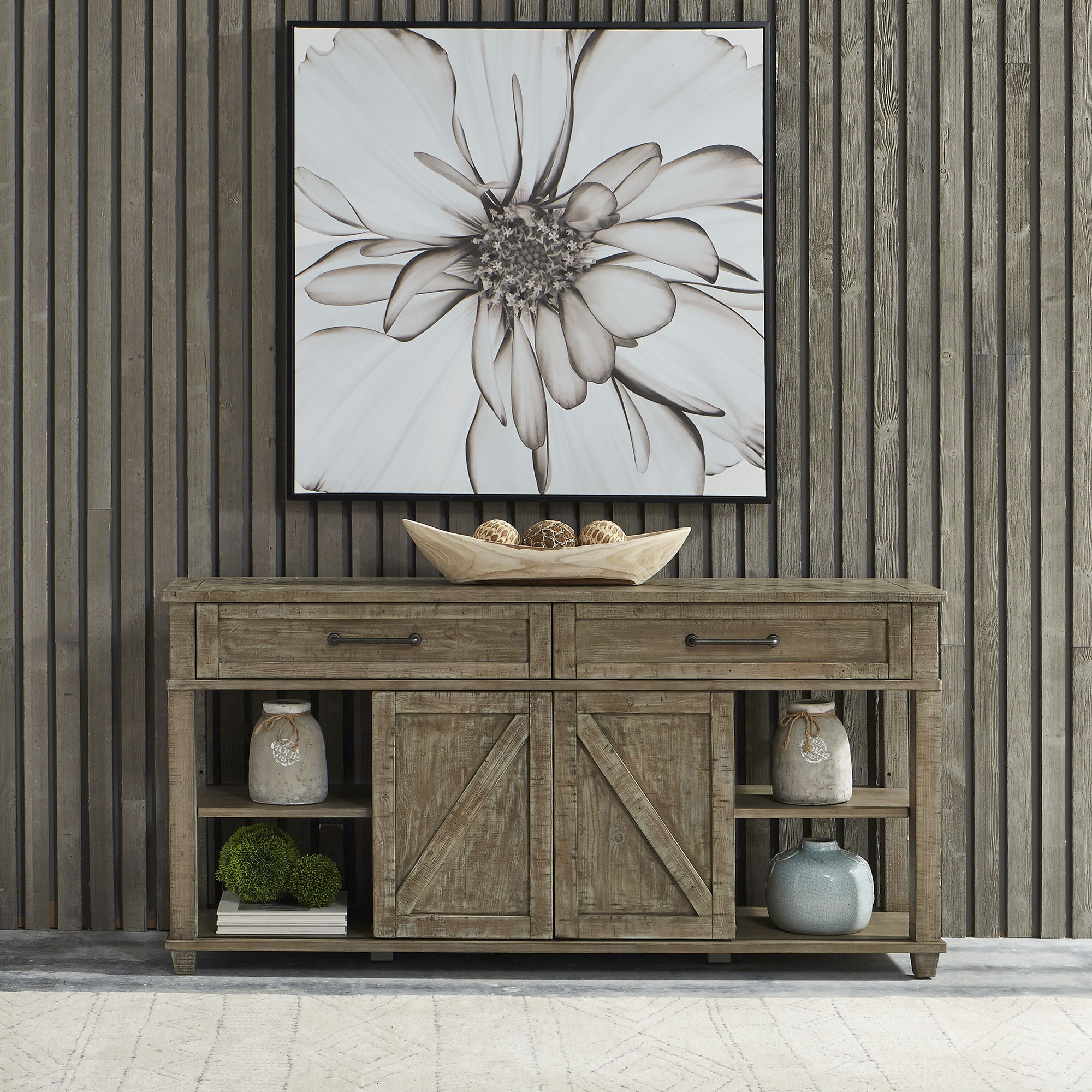 Parkland Falls - Sofa Table - Weathered Taupe