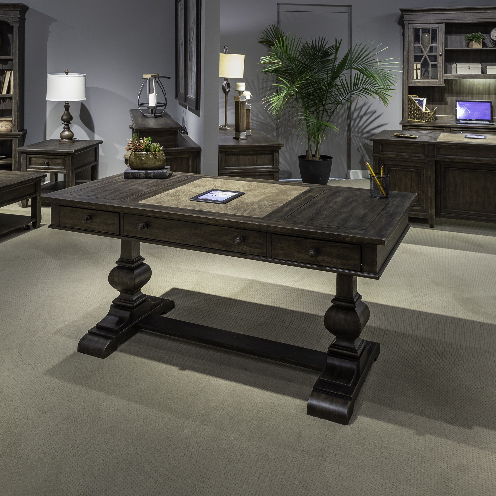 Paradise Valley - Writing Desk - Saddle Brown