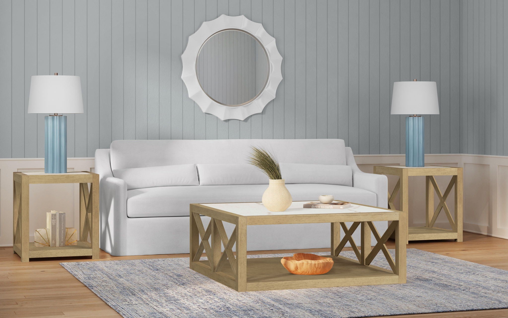 Holden - Square End Table - Rustic Blonde