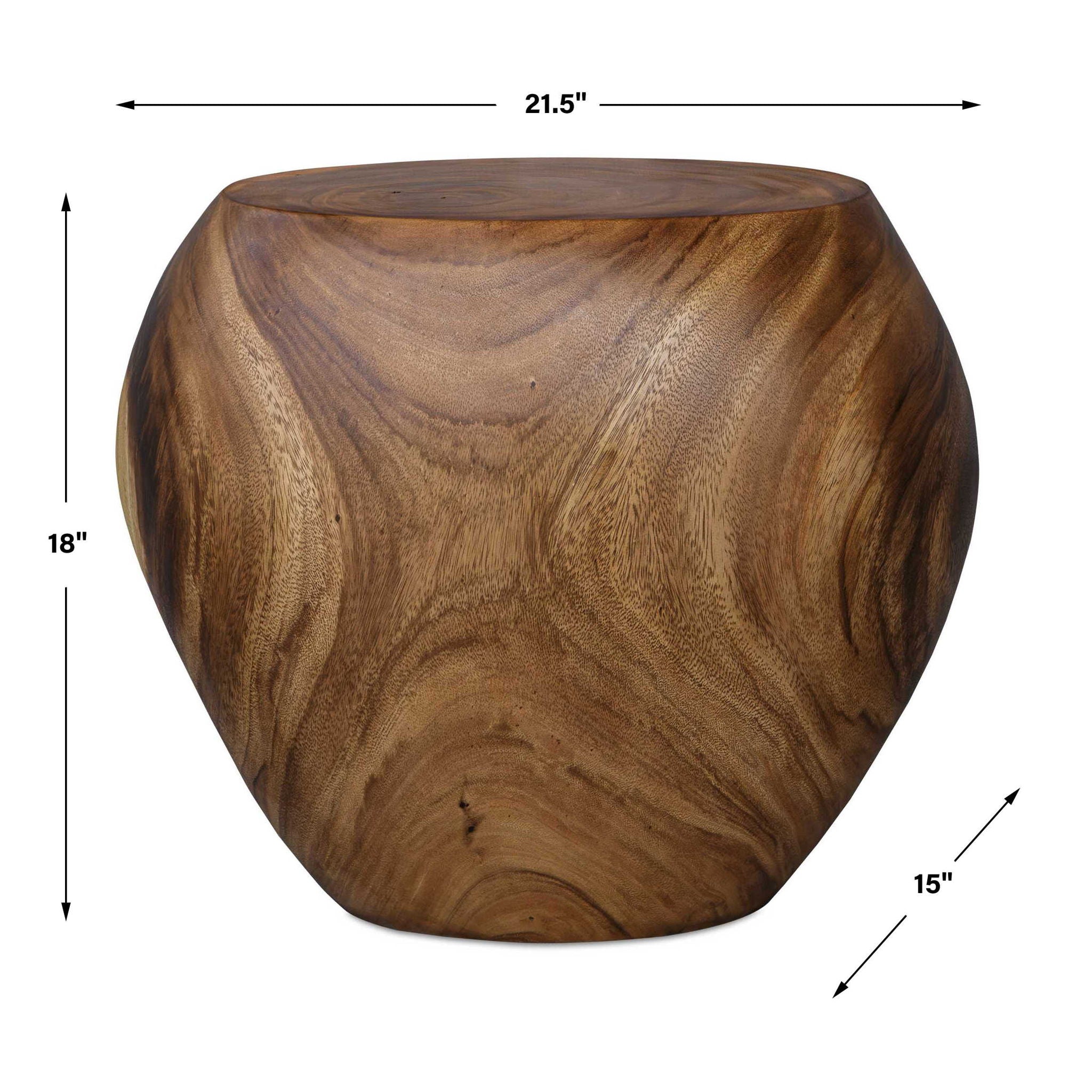 Lomas - Solid Wood Accent Stool - Dark Brown