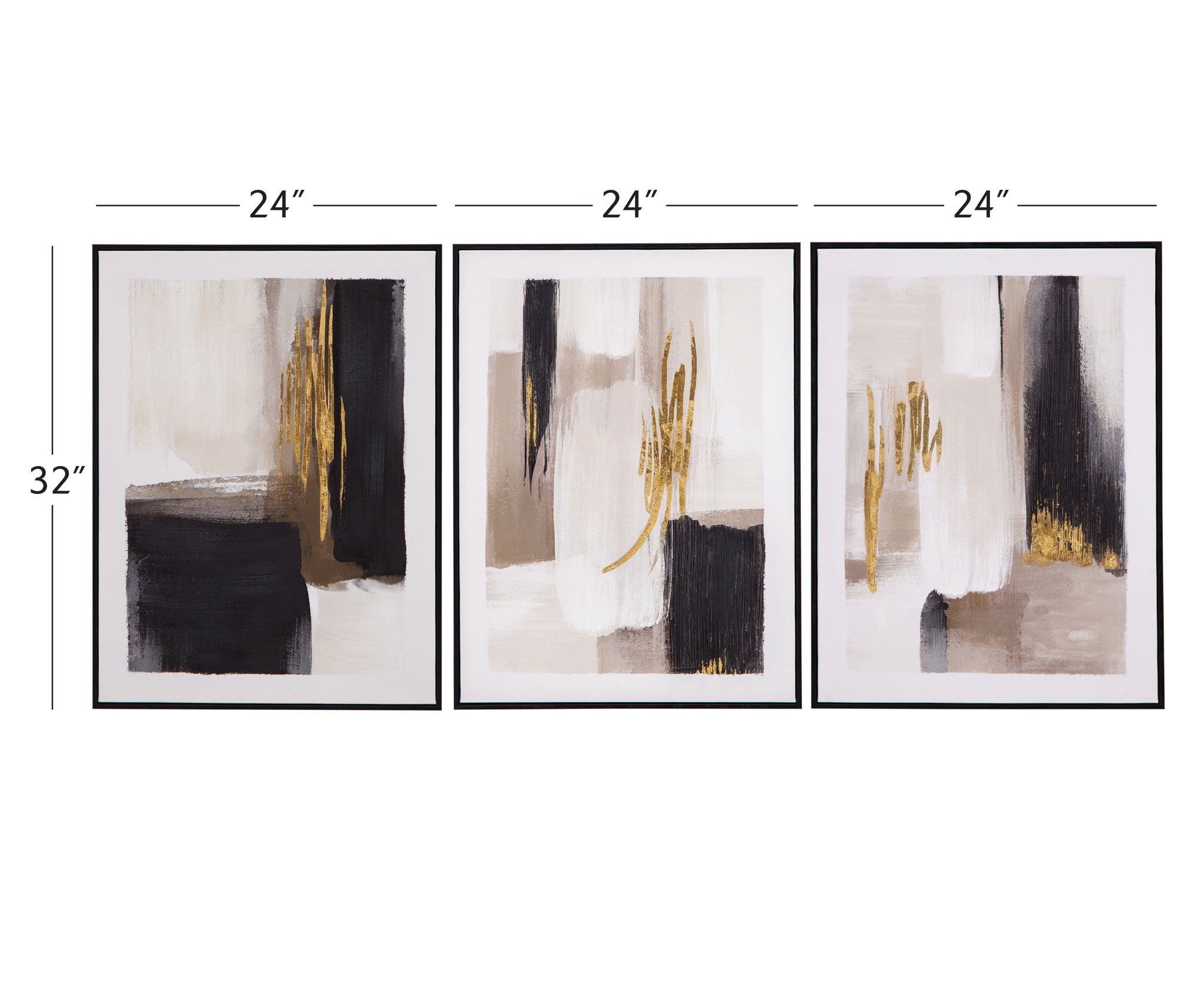 Journey Canvas Art (Set of 3) - Beige