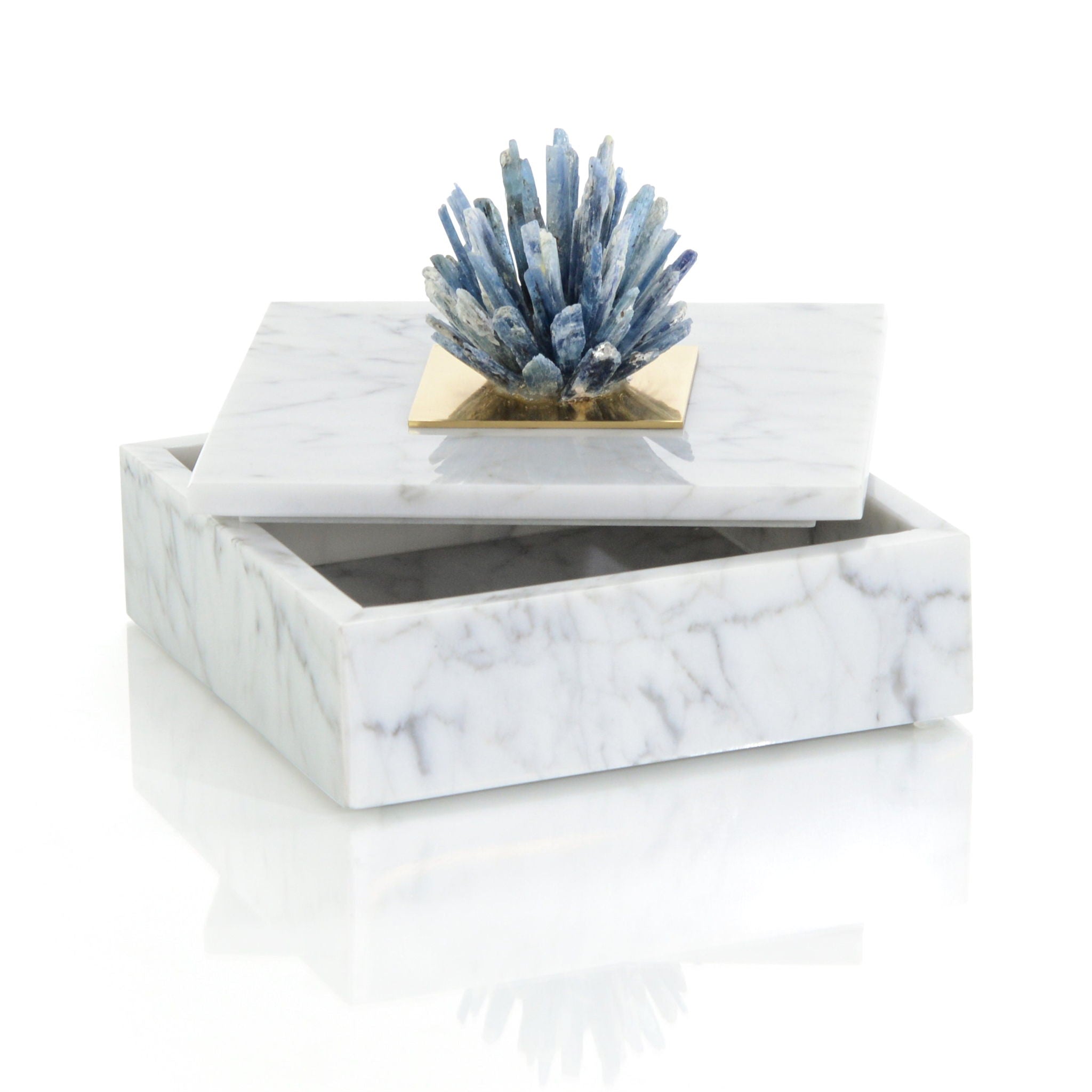 Kyanite Starburst and Marble Box