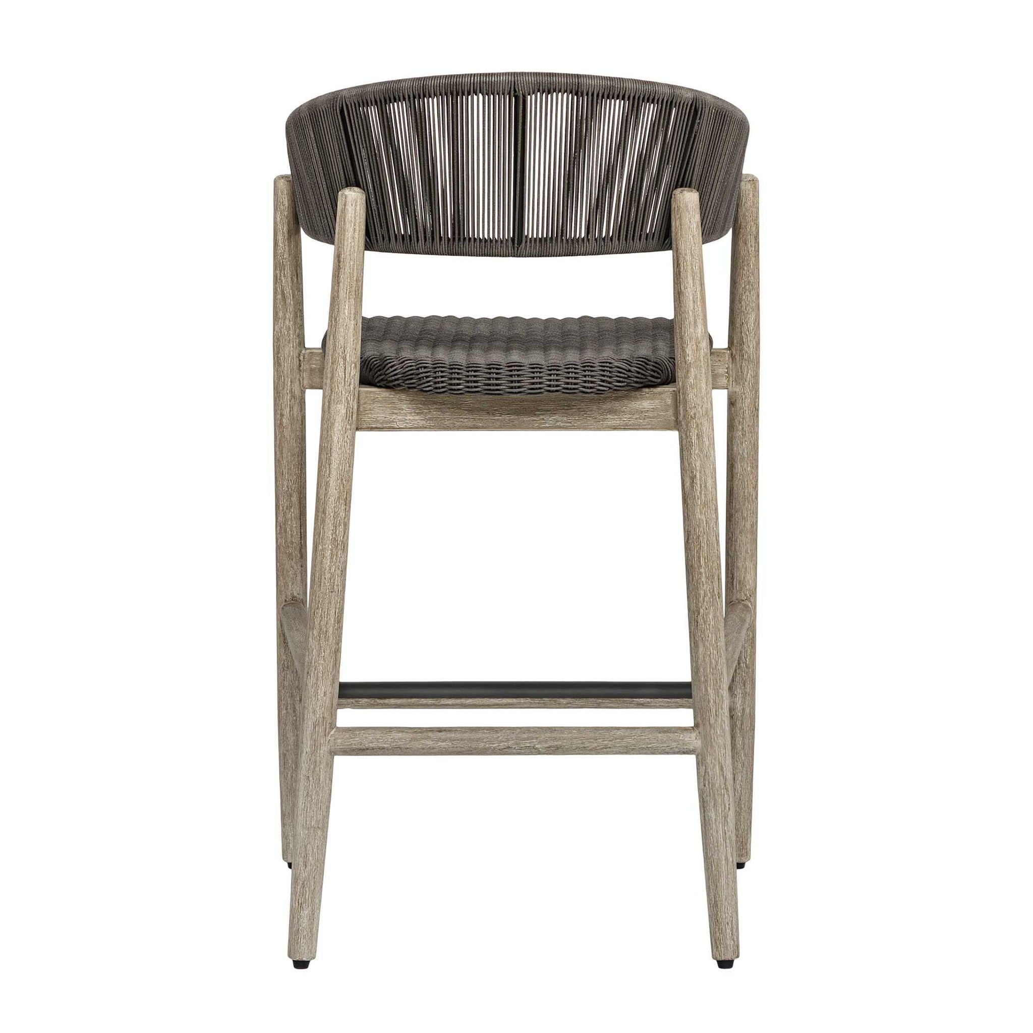 Dermott - Outdoor Counter Stool - Brown / Dark Gray
