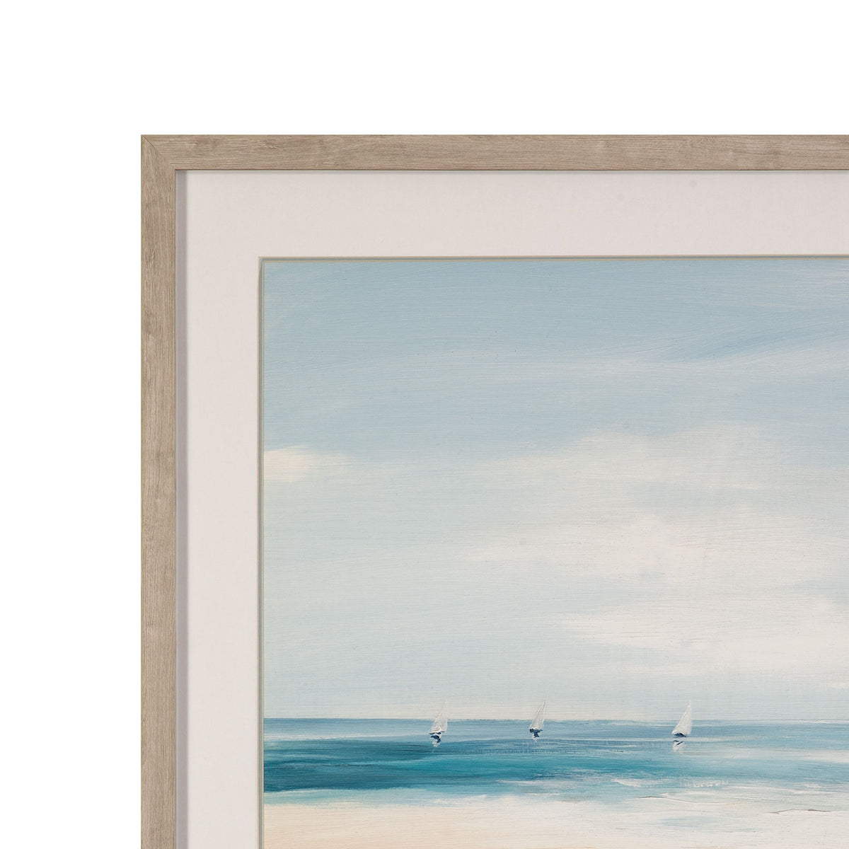 Beach Path Framed Print - Blue