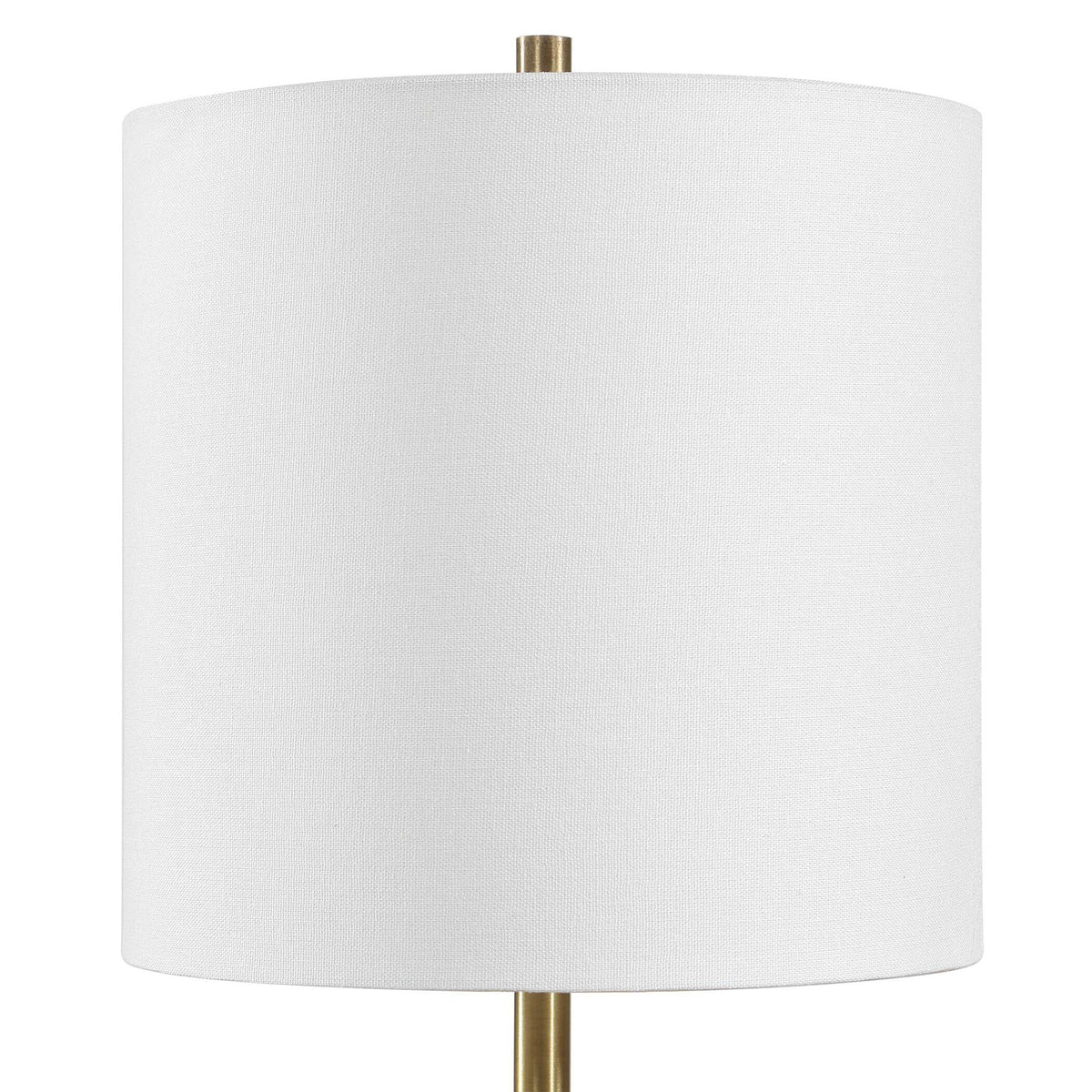 Molena - Brass & Pearly Stone Table Lamp - Brass,Gold,White