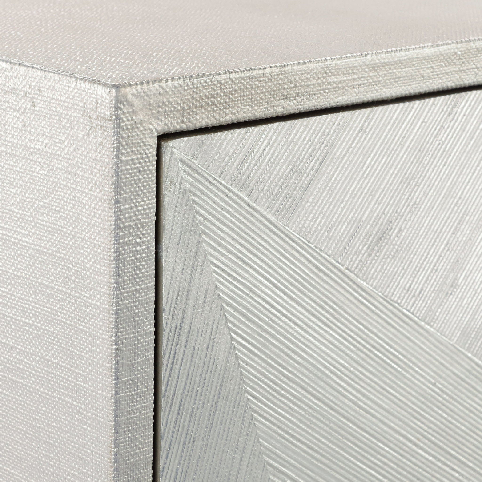 Vertex Four-Door Sideboard, Silver