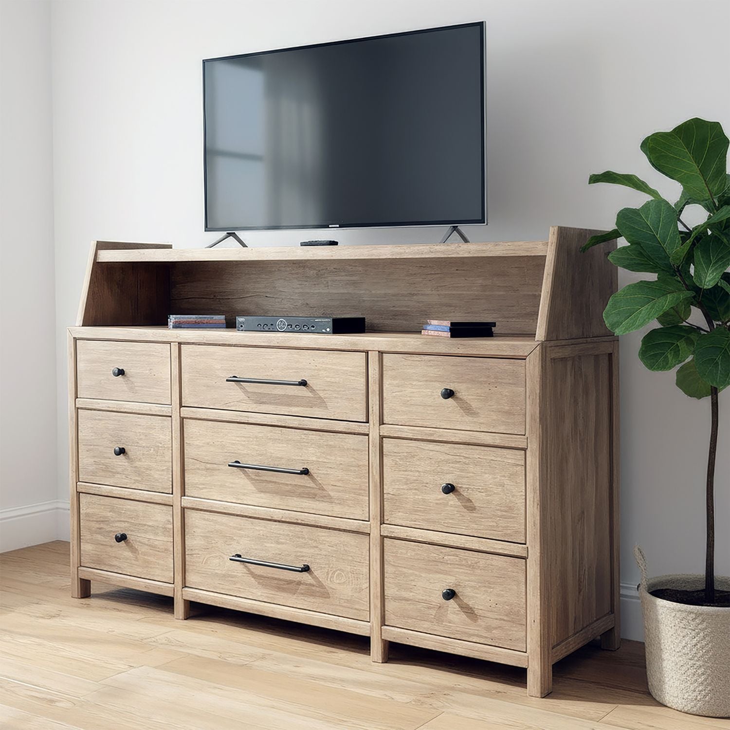 Proximity Place - Dresser & Hutch - Barley Buff