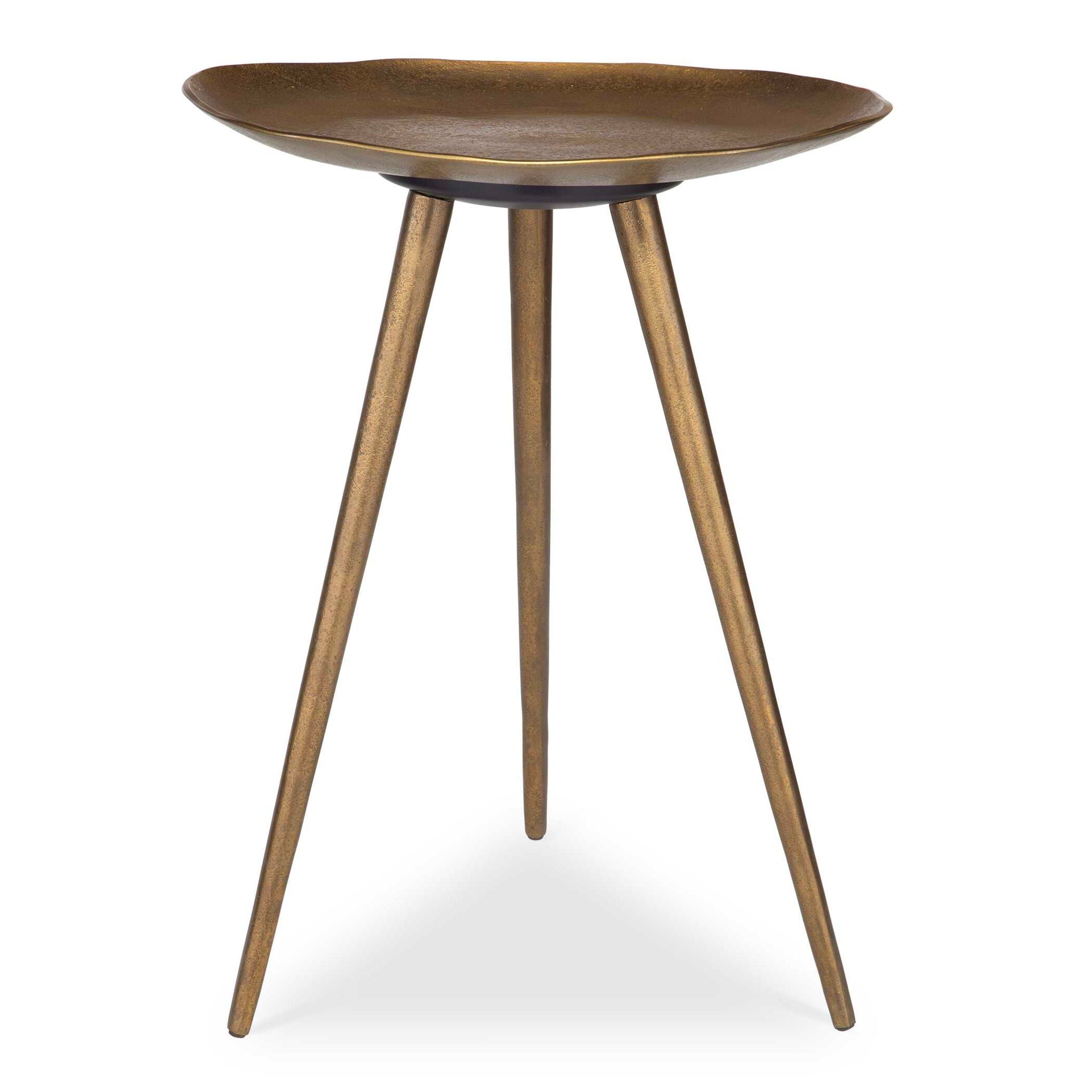 Lily Pad - Antique Brass Accent Table
