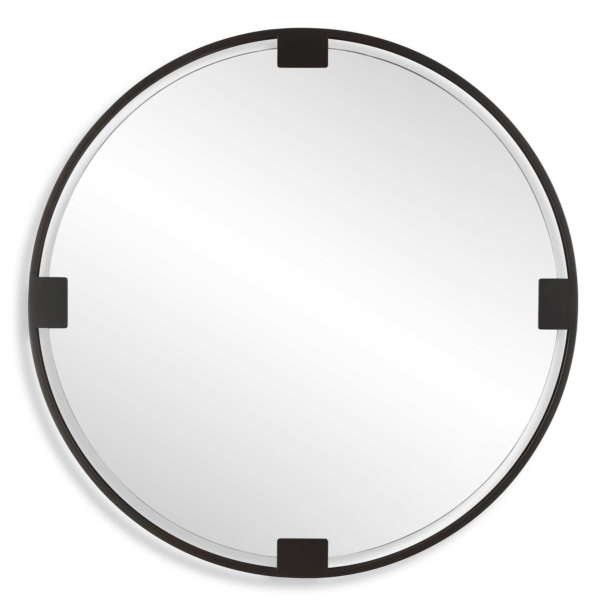 Cornelia - Black Round Mirror