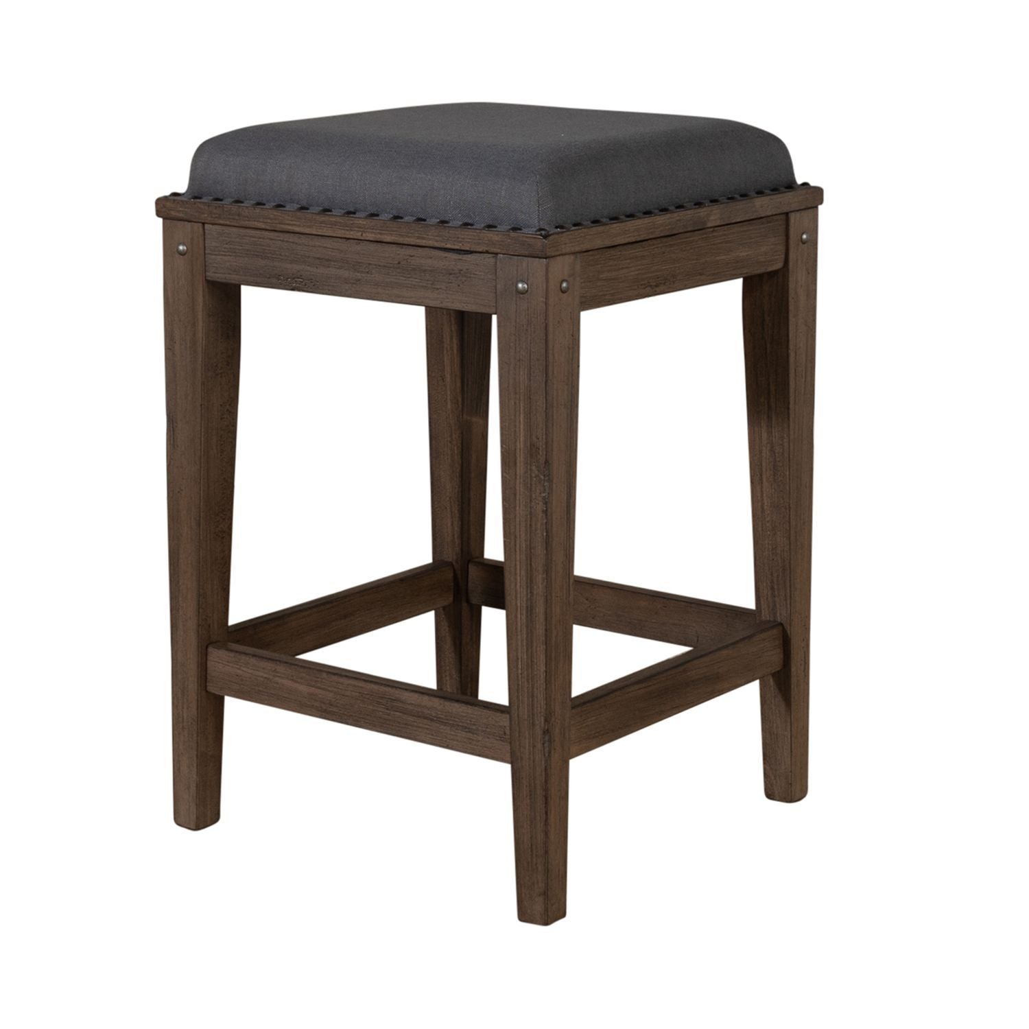Sonoma Road - Upholstered Console Stool - Weathered Beaten Bark