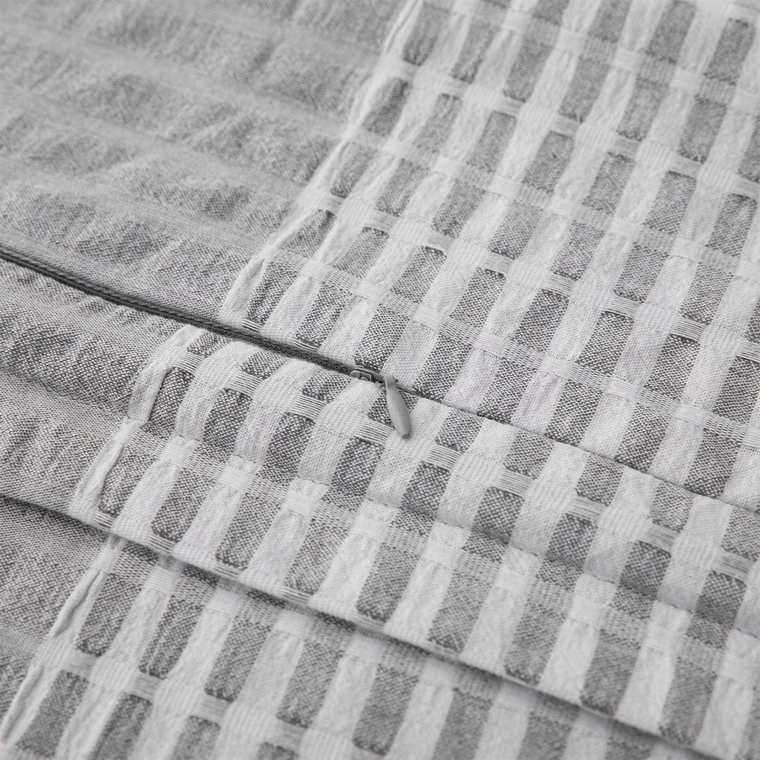 Lane - King Stripe Comforter Set (Set of 3) - Gray