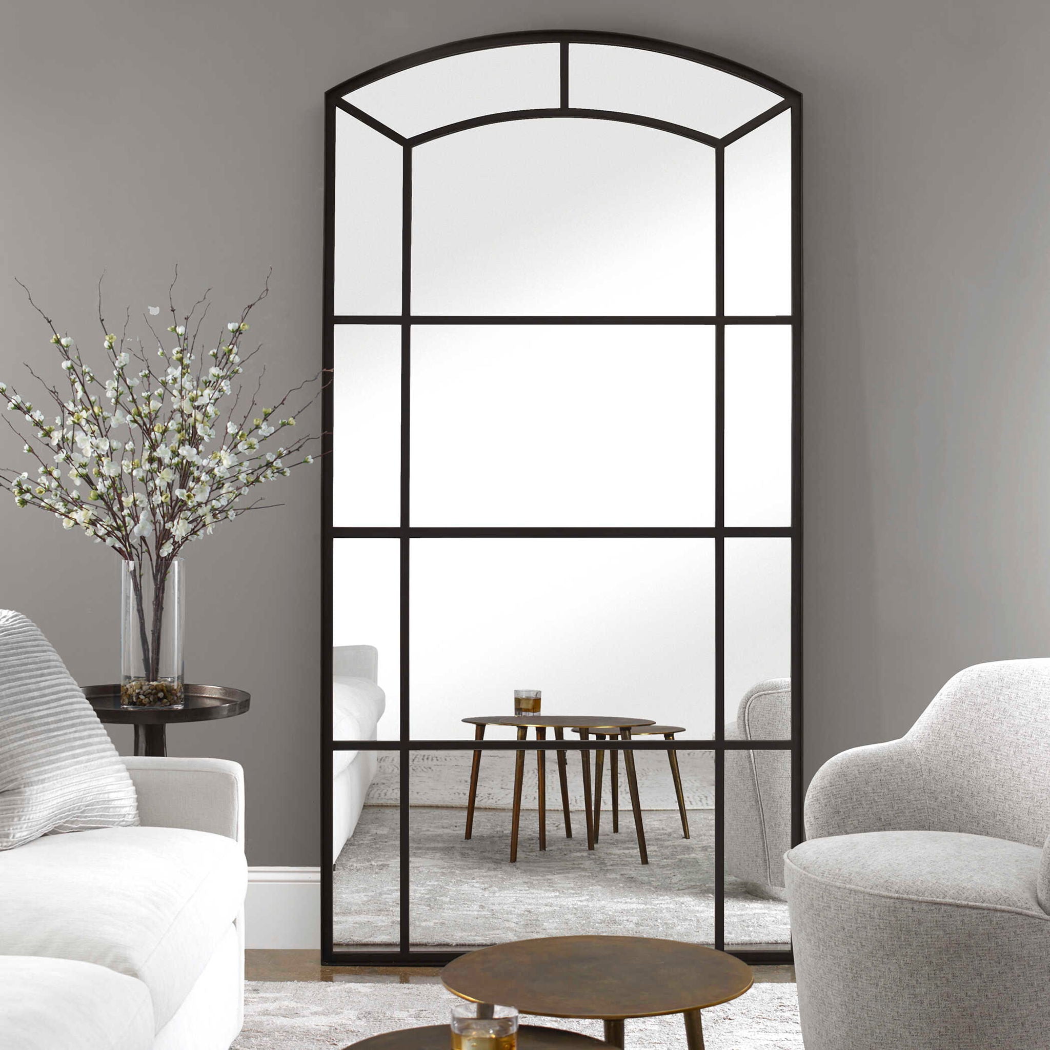 Camber - Oversized Arch Mirror - Black