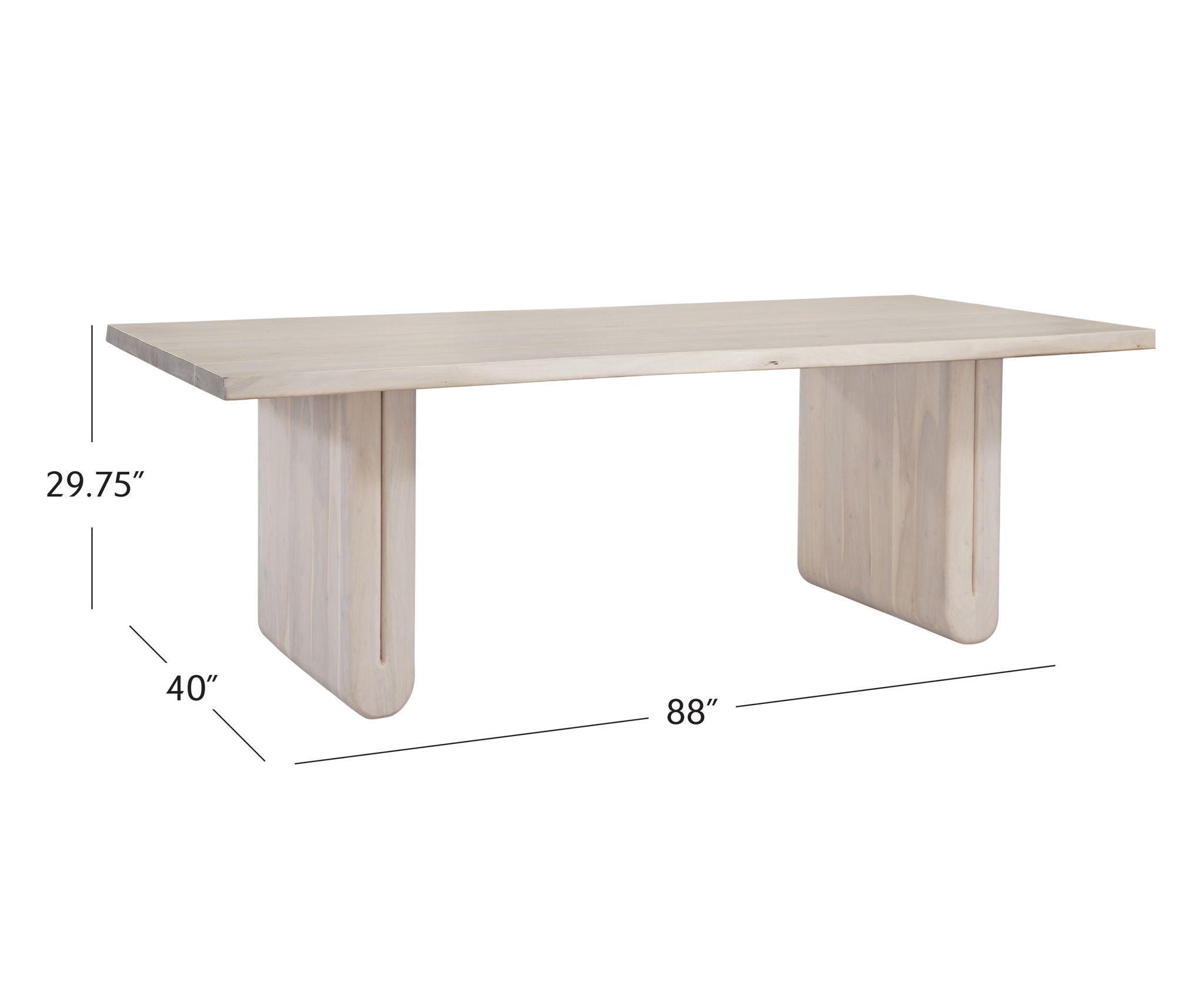 Nadia - Dining Table Top - White