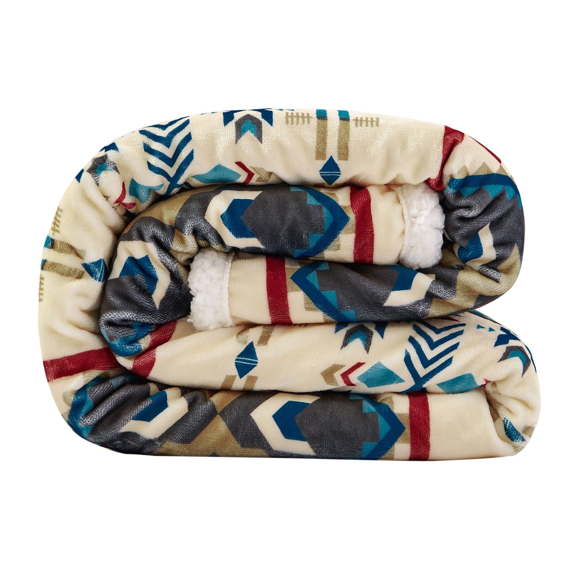 Campfire - Spirit Valley Campfire Sherpa Throw 6 Per Carton - Multi Color