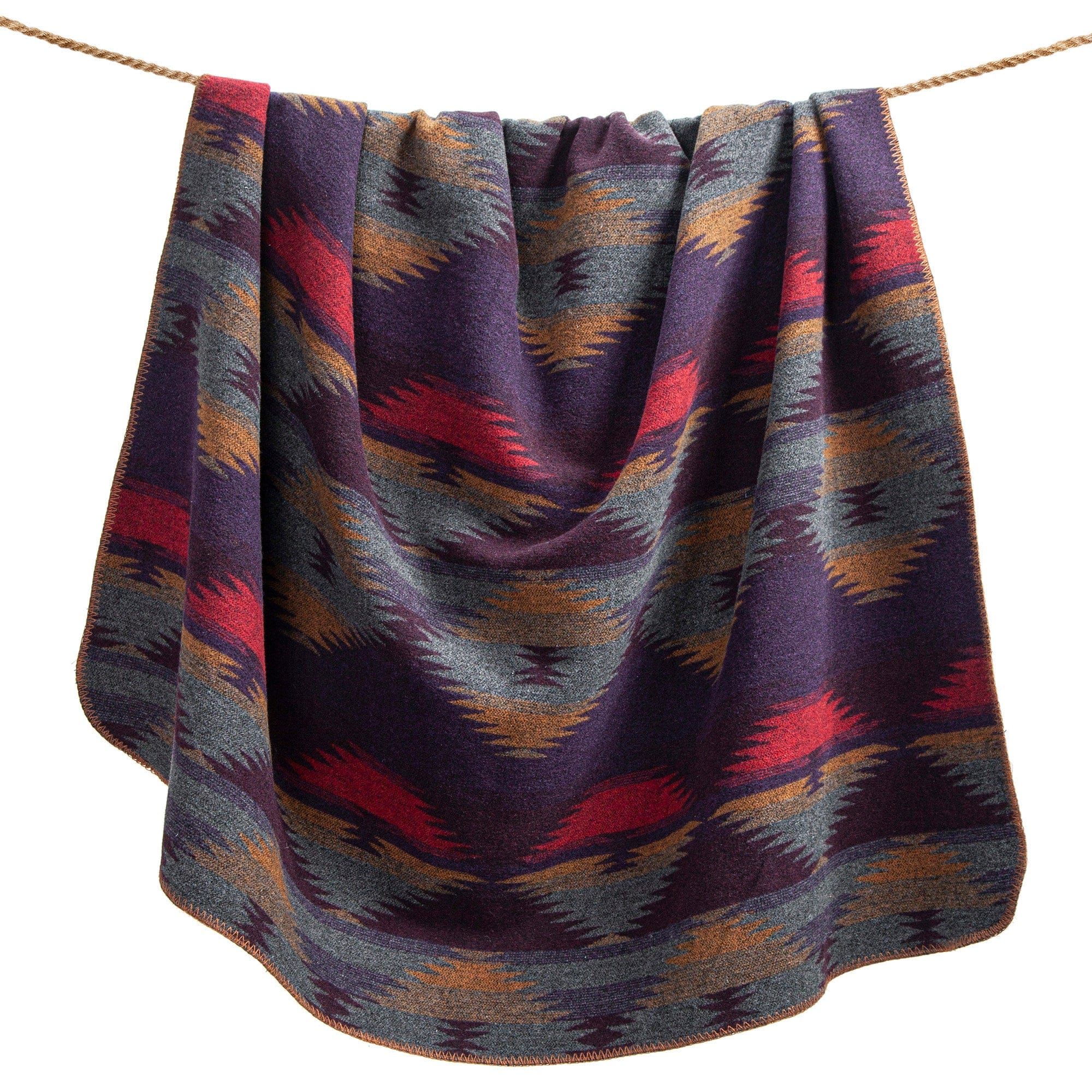 Gila - Wool Blend Throw Blanket - Multi Color