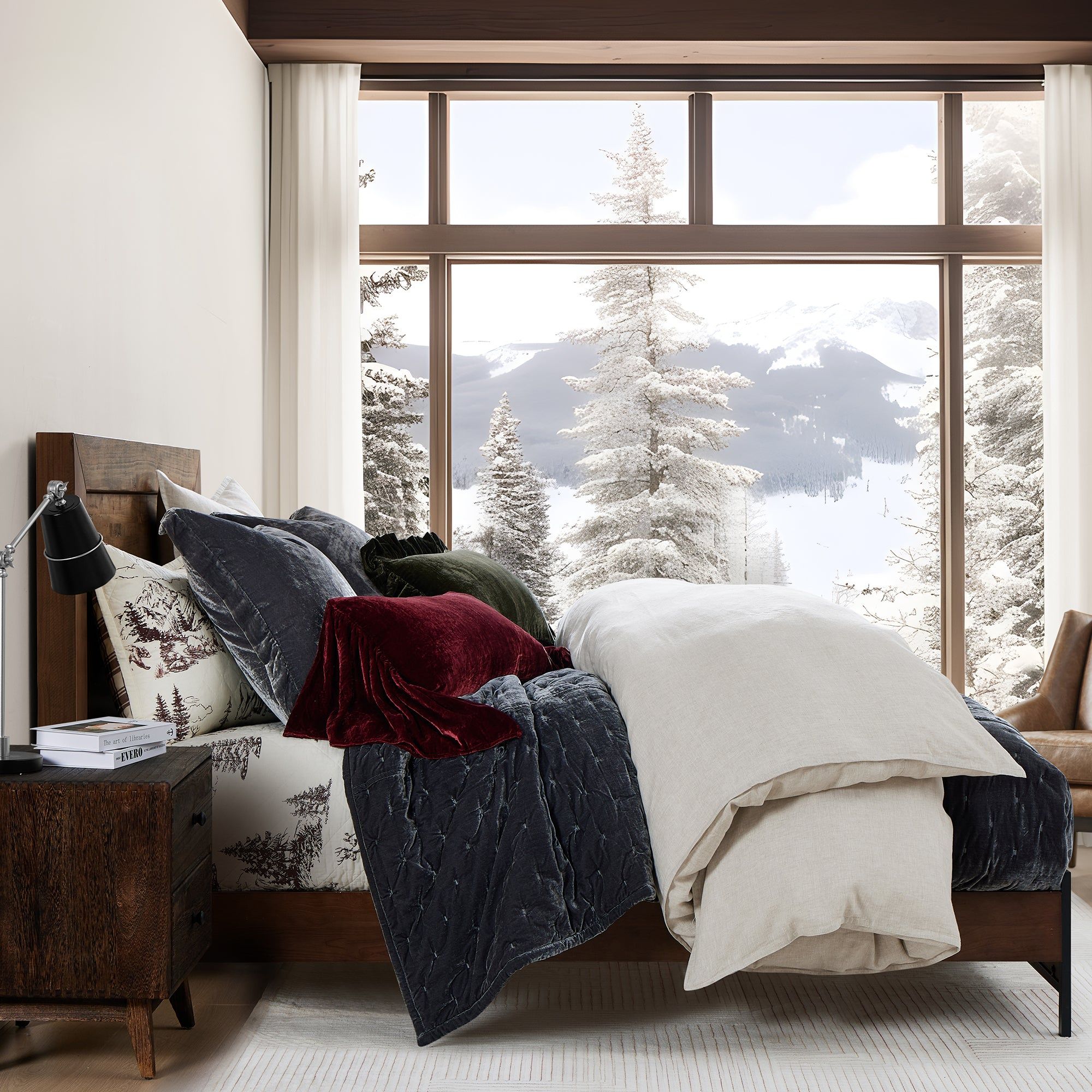 White Pine - Twin Reversible Quilt Set (Set of 2) - White