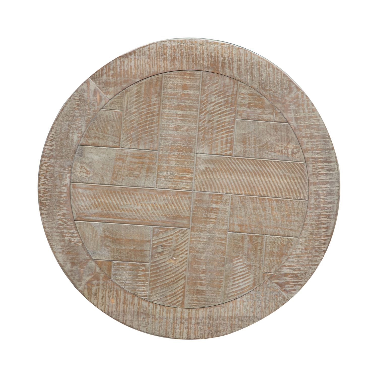 Parkland Falls - Round End Table - Weathered Taupe