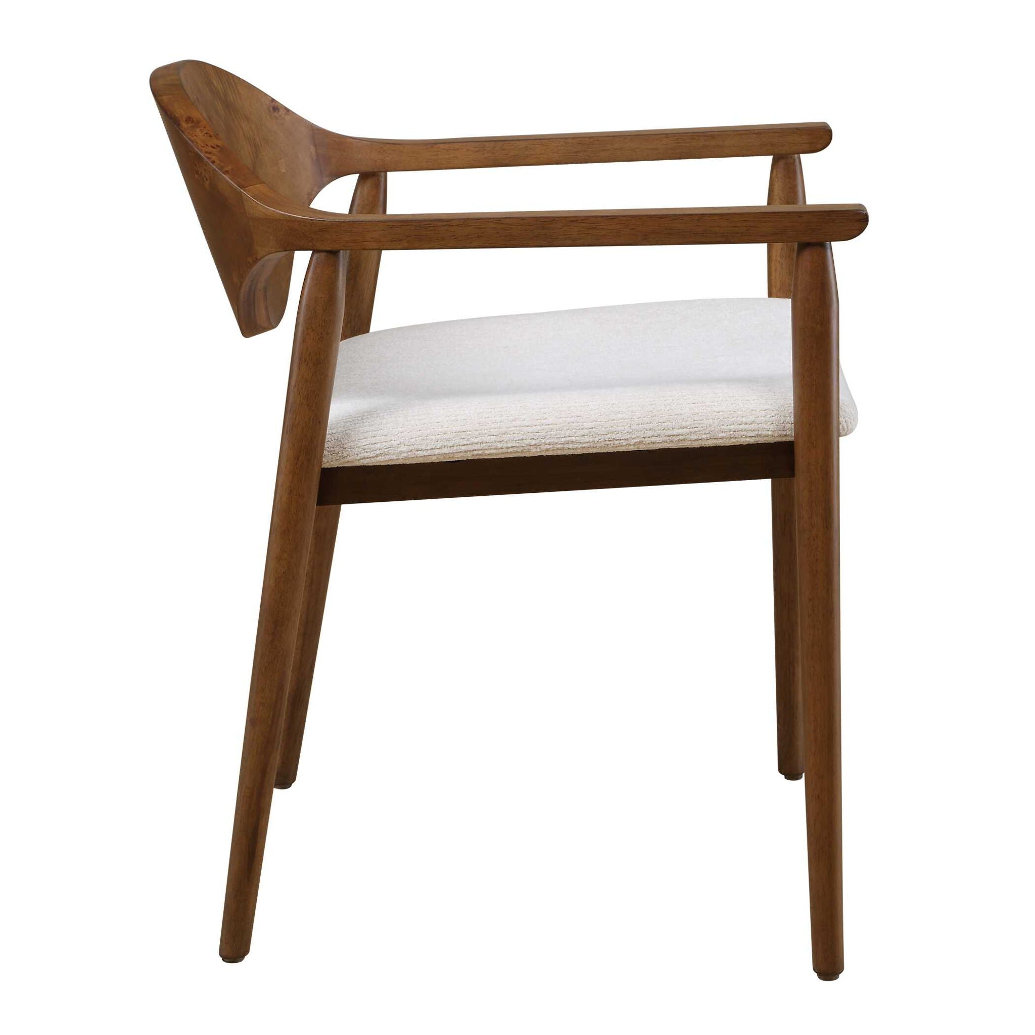 Augusta - Burl Dining Chair - Brown,White