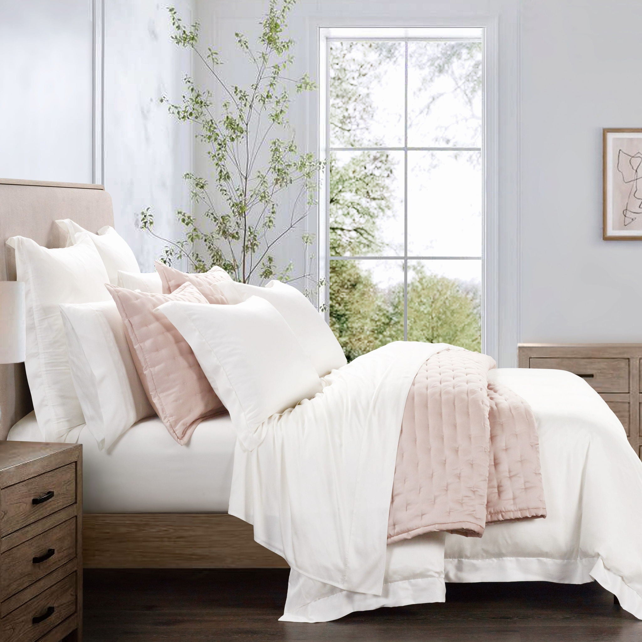 Lyocell - King Eucalyptus Duvet Cover Set (Set of 3) - White