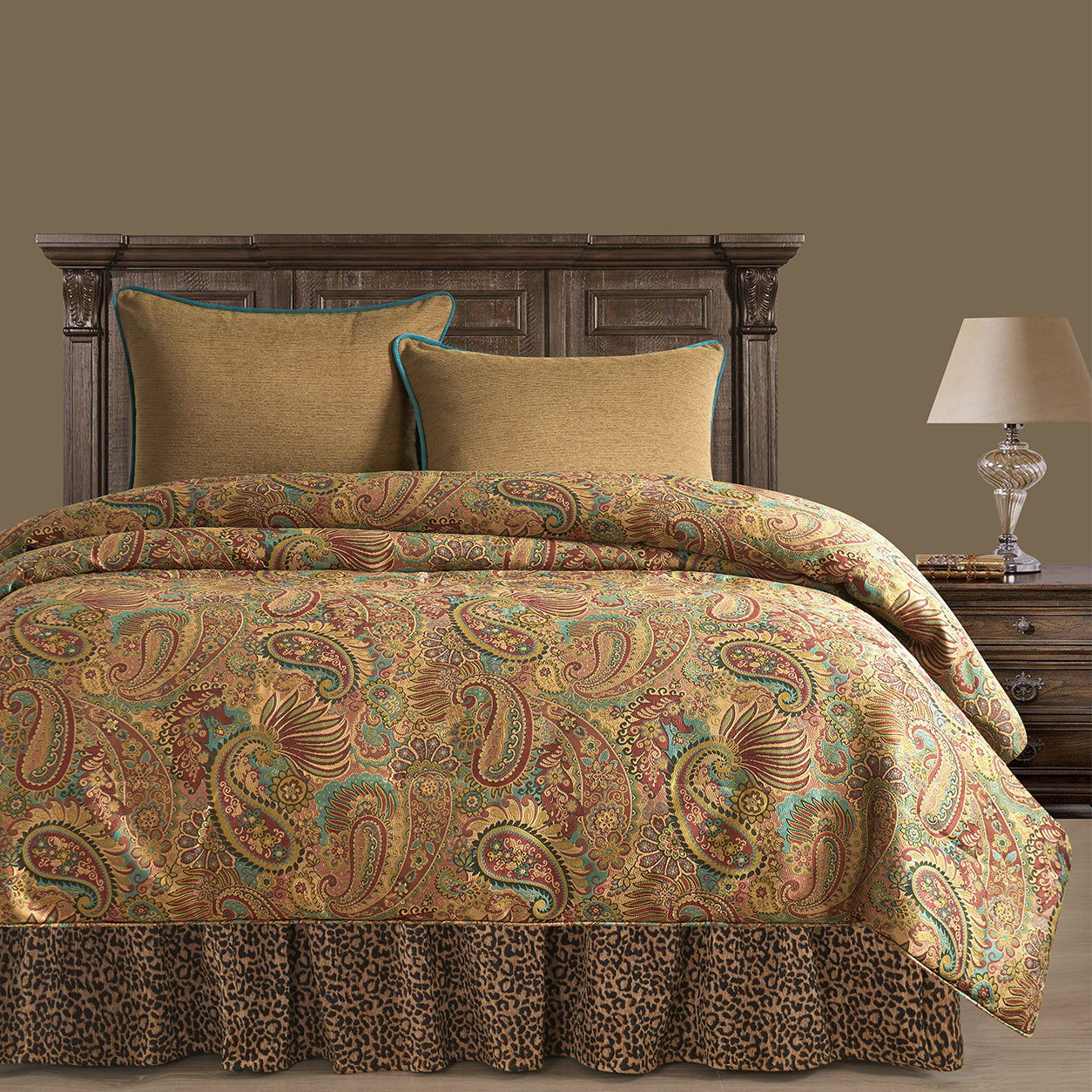 San Angelo - Full Comforter Set (Set of 4) - Leopard