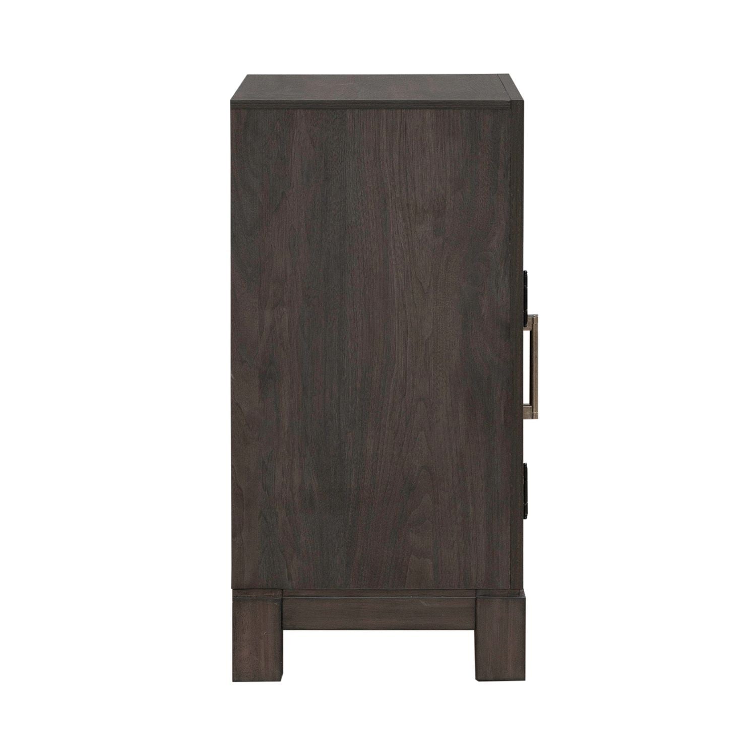 Modern Edge - Bedside Chest With Charging Station - Caffe