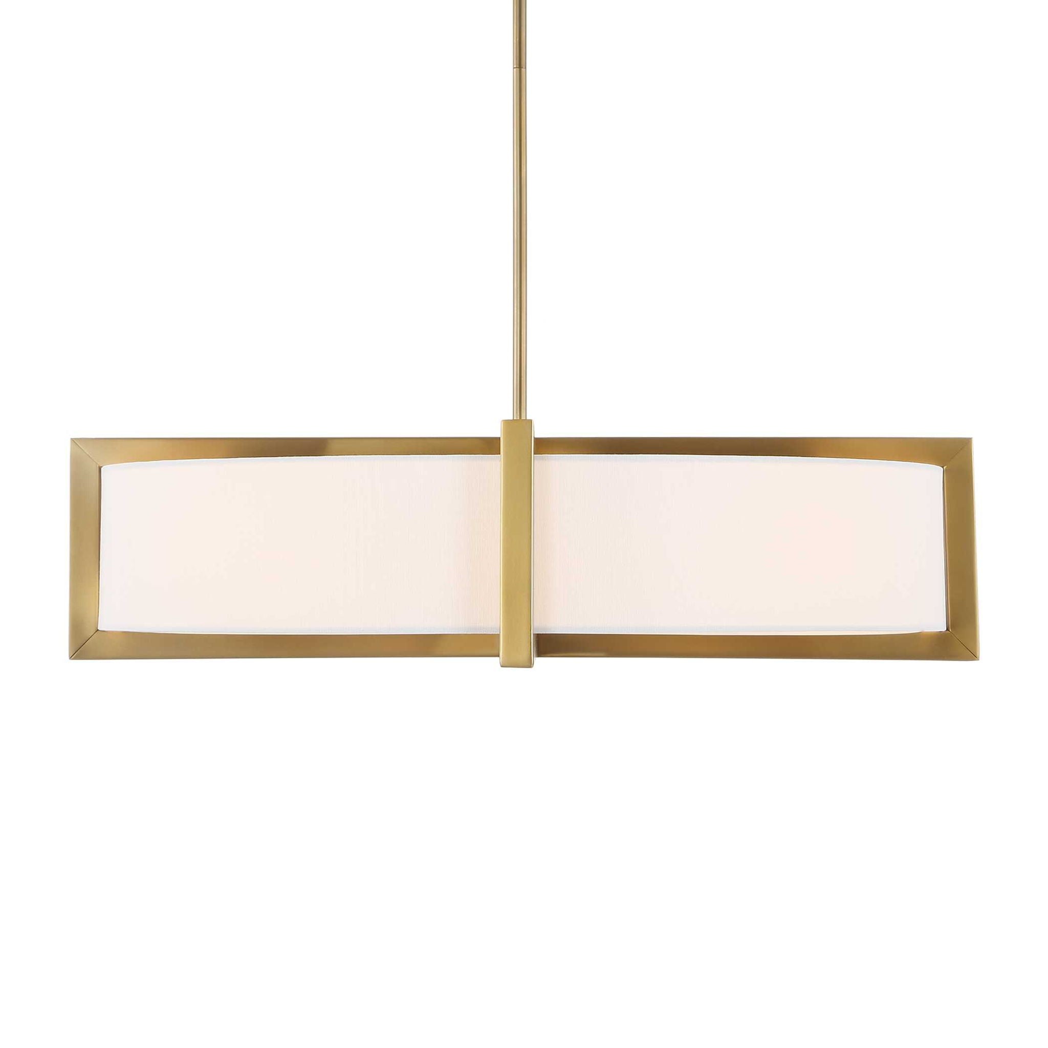 Cresson - 4 Light Drum Pendant - White / Gold