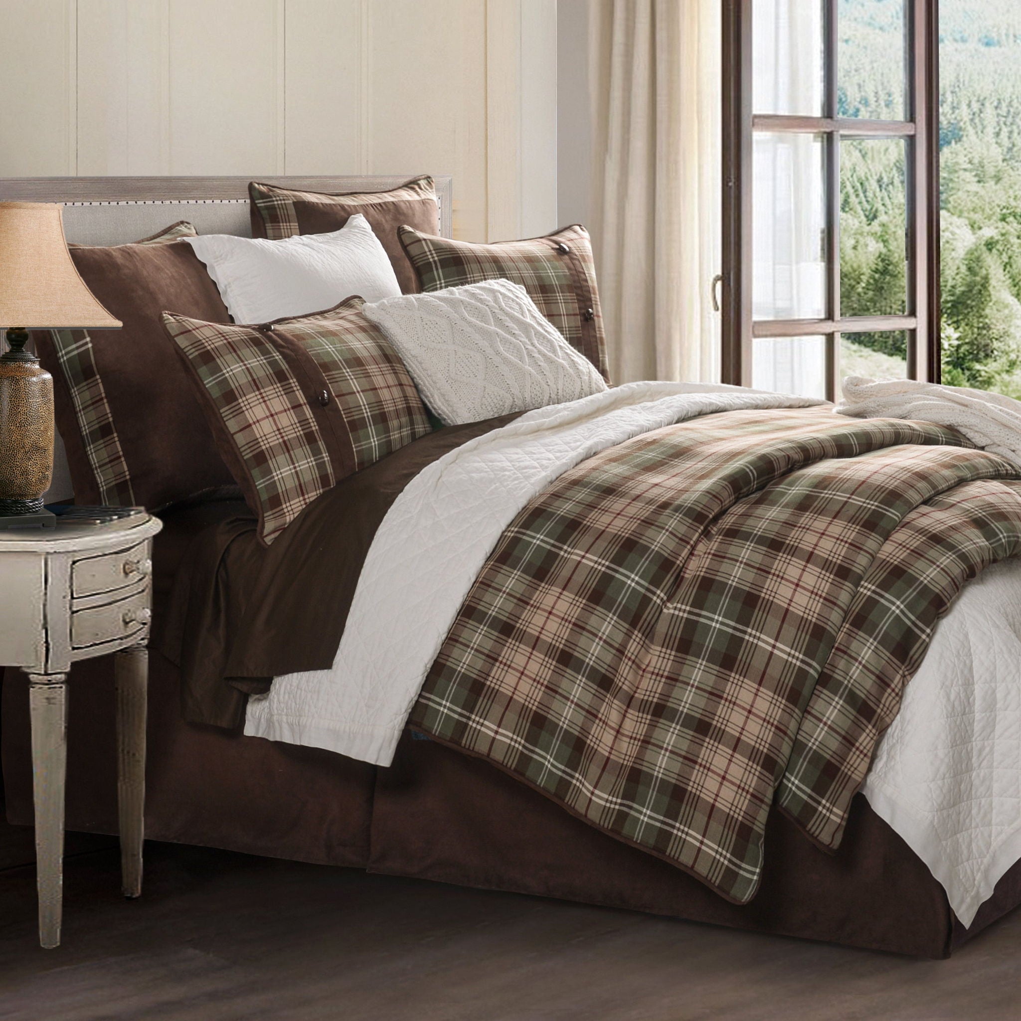 Huntsman - Queen Comforter Set (Set of 4) - Brown / Tan