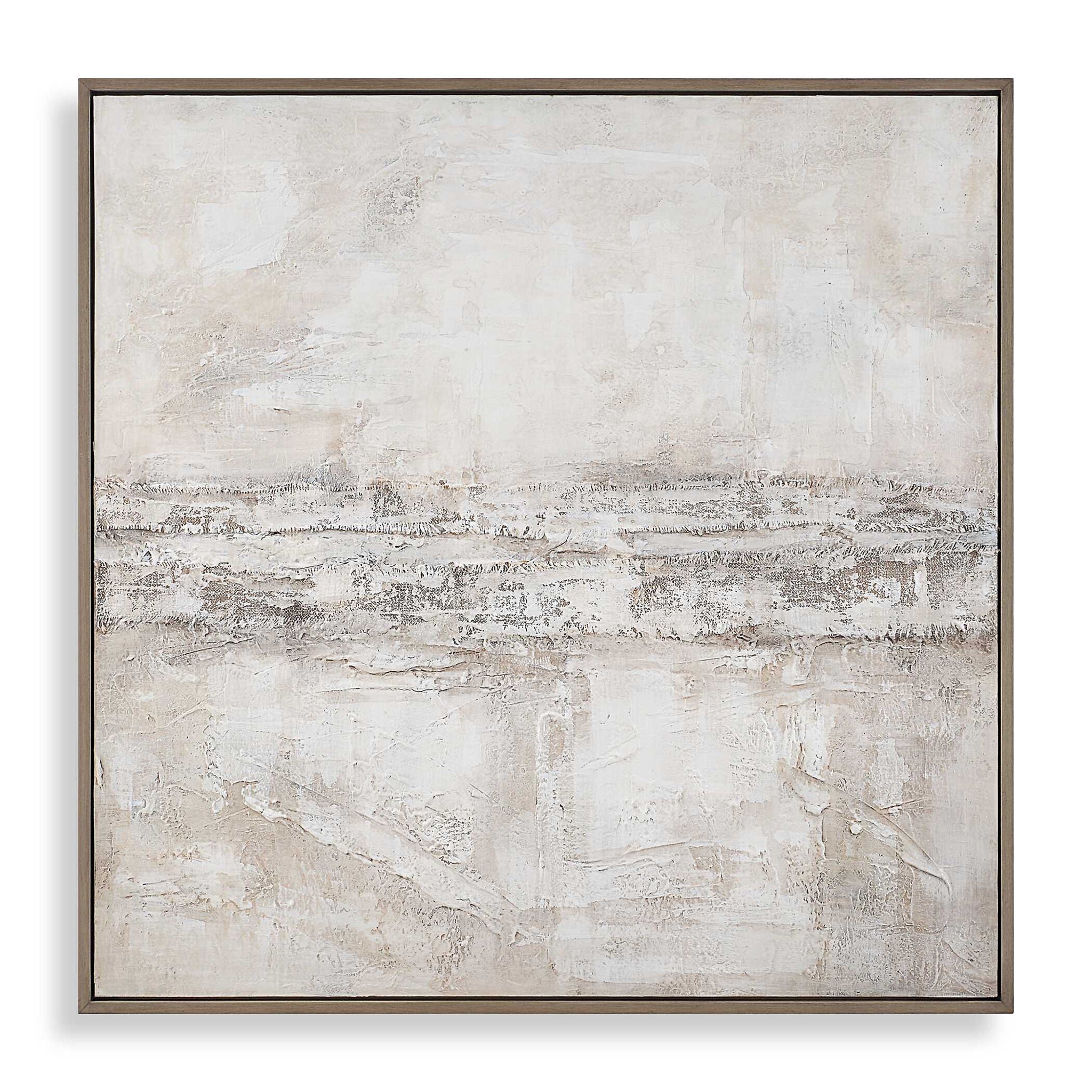 Desert Oasis - Abstract Canvas Art - Gray