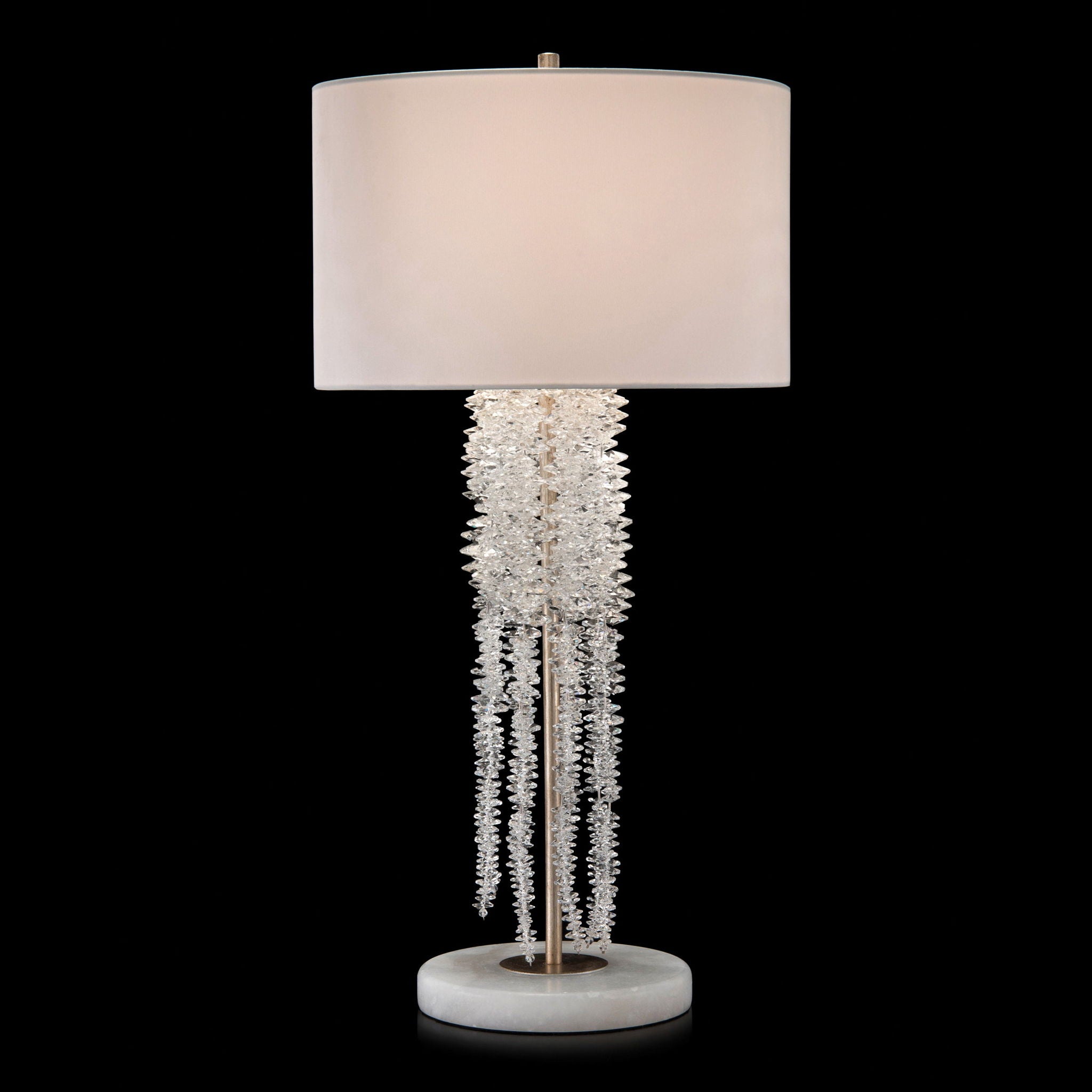 Cascading Crystal Waterfall Table Lamp