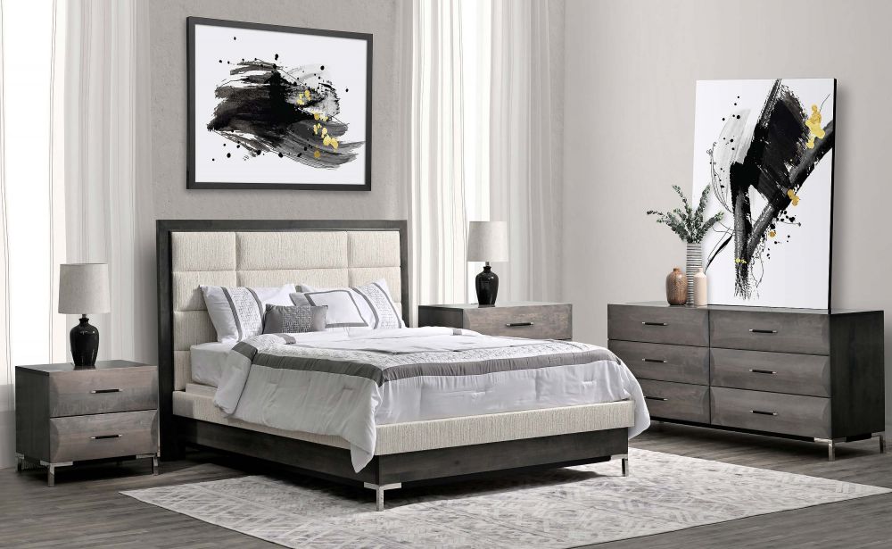 Amish  Bedroom set 2A,2B/choice of wood finish & fabric