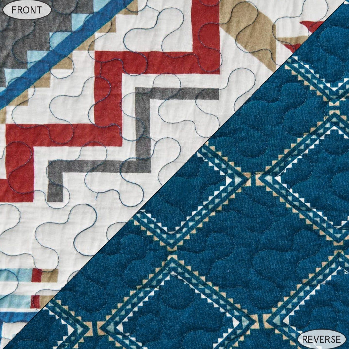 Spirit Valley - Twin Quilt Set (Set of 2) - Teal