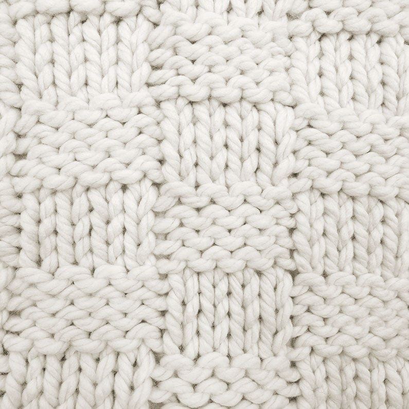 Chess Knit - 50" x 60" Throw - Natural